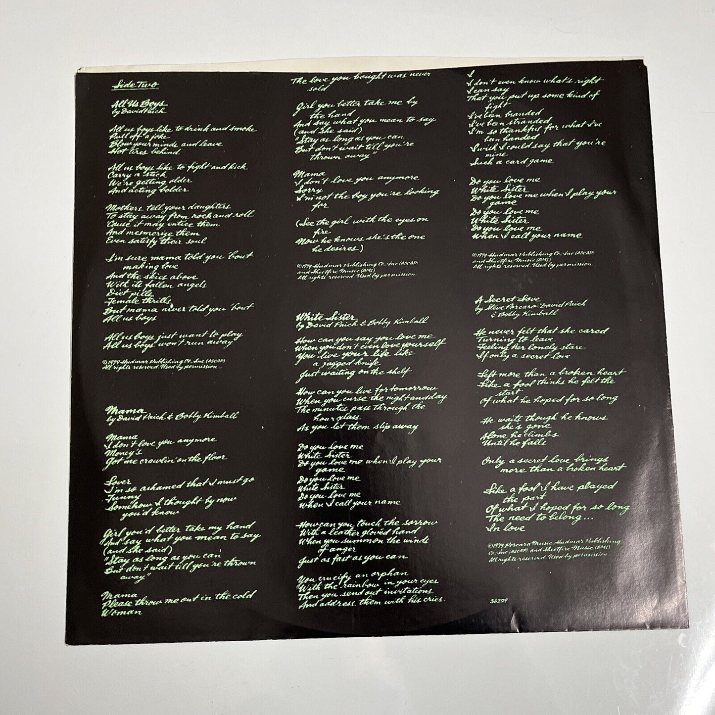 Toto - Hydra LP 1979 Vinyl Record FC36229