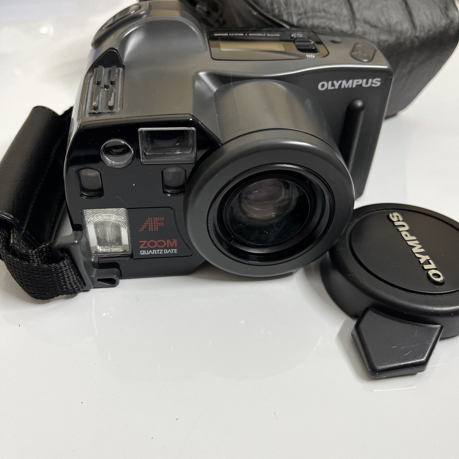 Olympus IZM300 Super Zoom 35mm Film Camera *Working But Flash Not Work