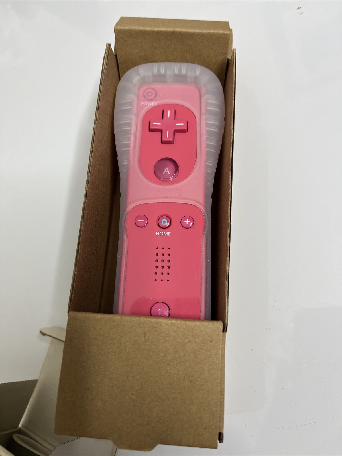 Official Nintendo Wii Remote Controller Pink RVL-003 with Rubber Case NEW