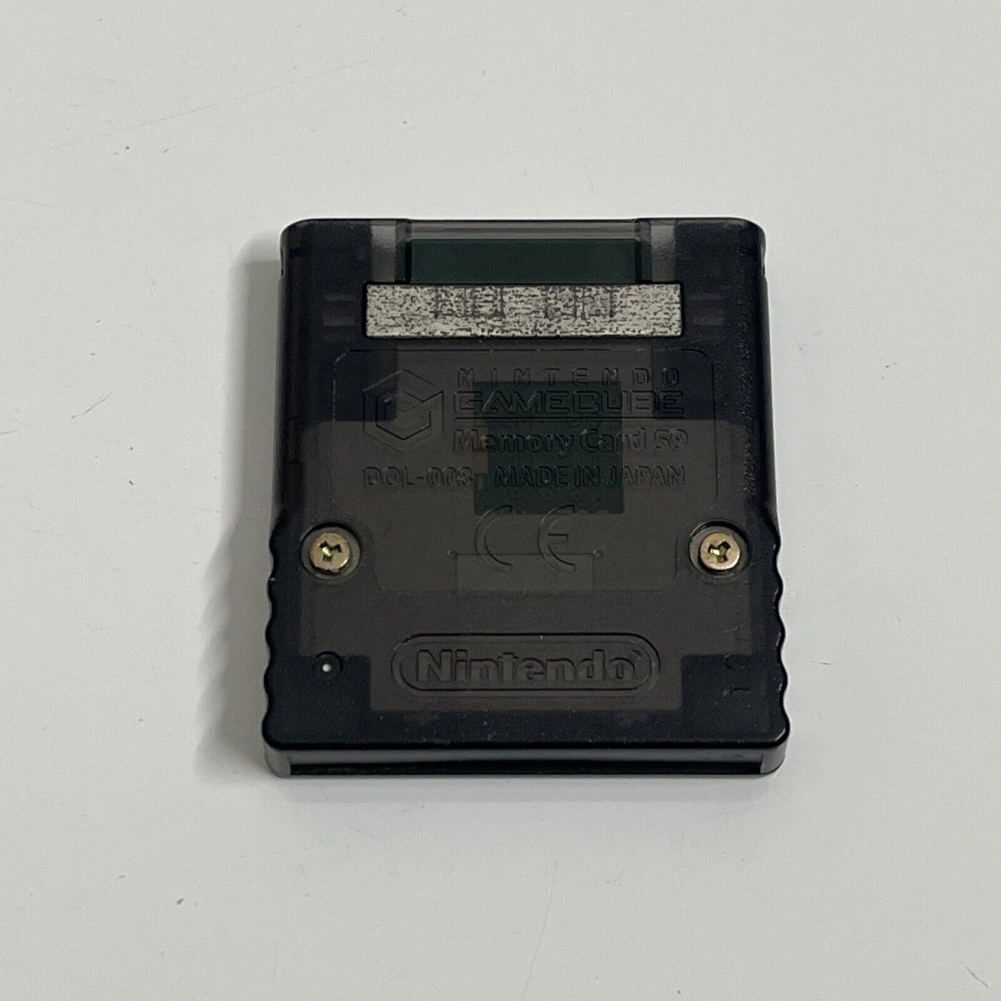 Official Nintendo GameCube Memory Card 59 Blocks Clear Black Transparent DOL-008