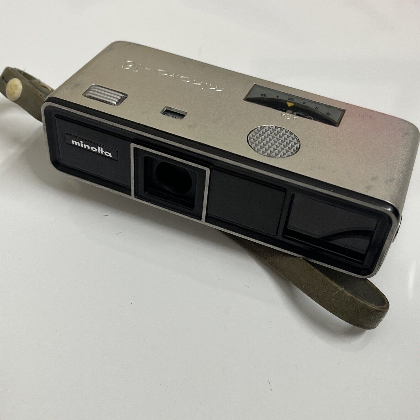 Minolta 16 Film Camera 16mm Model-P Rokkor 3.5/25 Lens Subminiature Ma ...