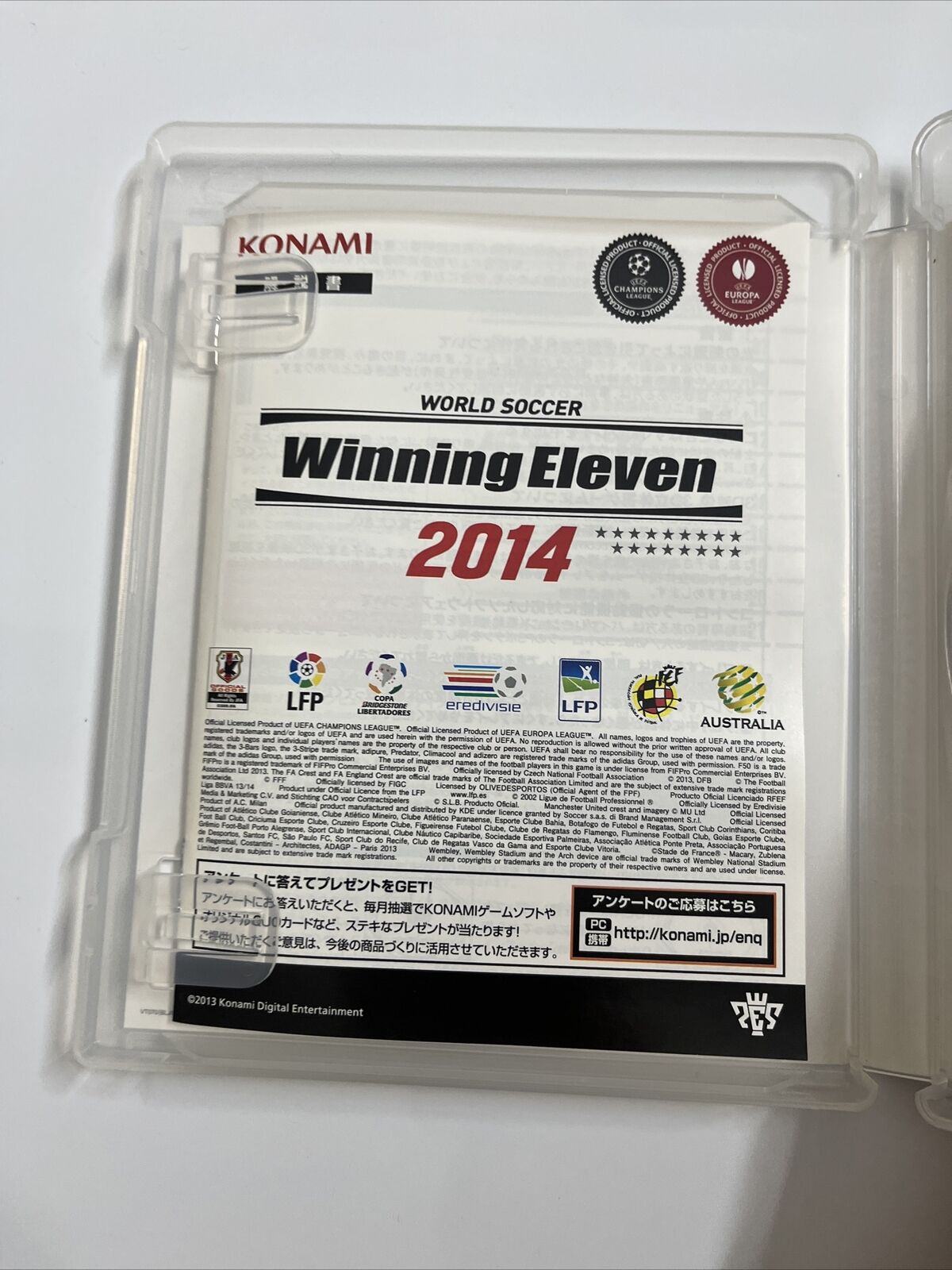 World Soccer Winning Eleven 2011 + 2014 Sony PlayStation PS3 JAPAN Game Complete