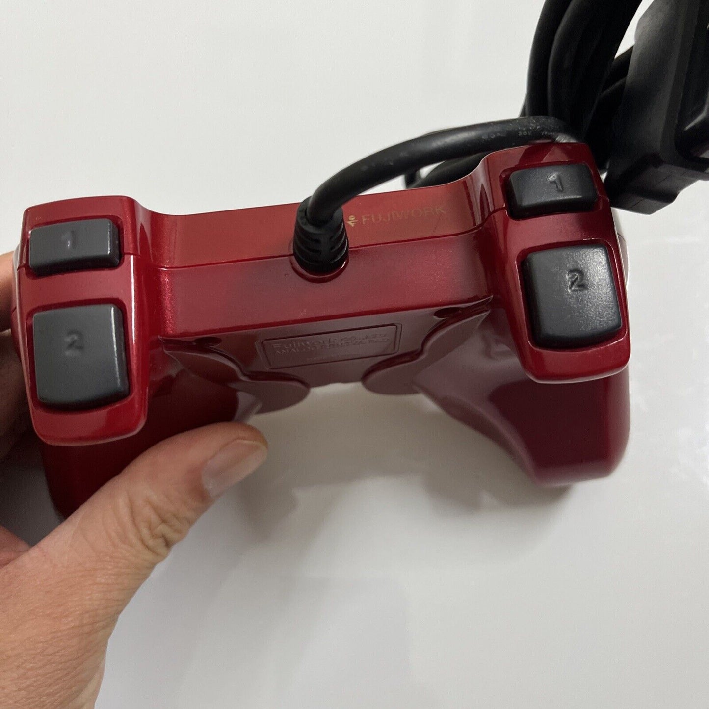 Fujiwork Sony Playstation PS2 Controller Analog Renysa Pad Red With Rapid Fire