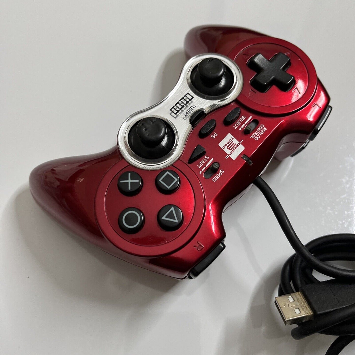 Hori Sony PlayStation Horipad 3 with Turbo Function PS3 Controller Maroon Red
