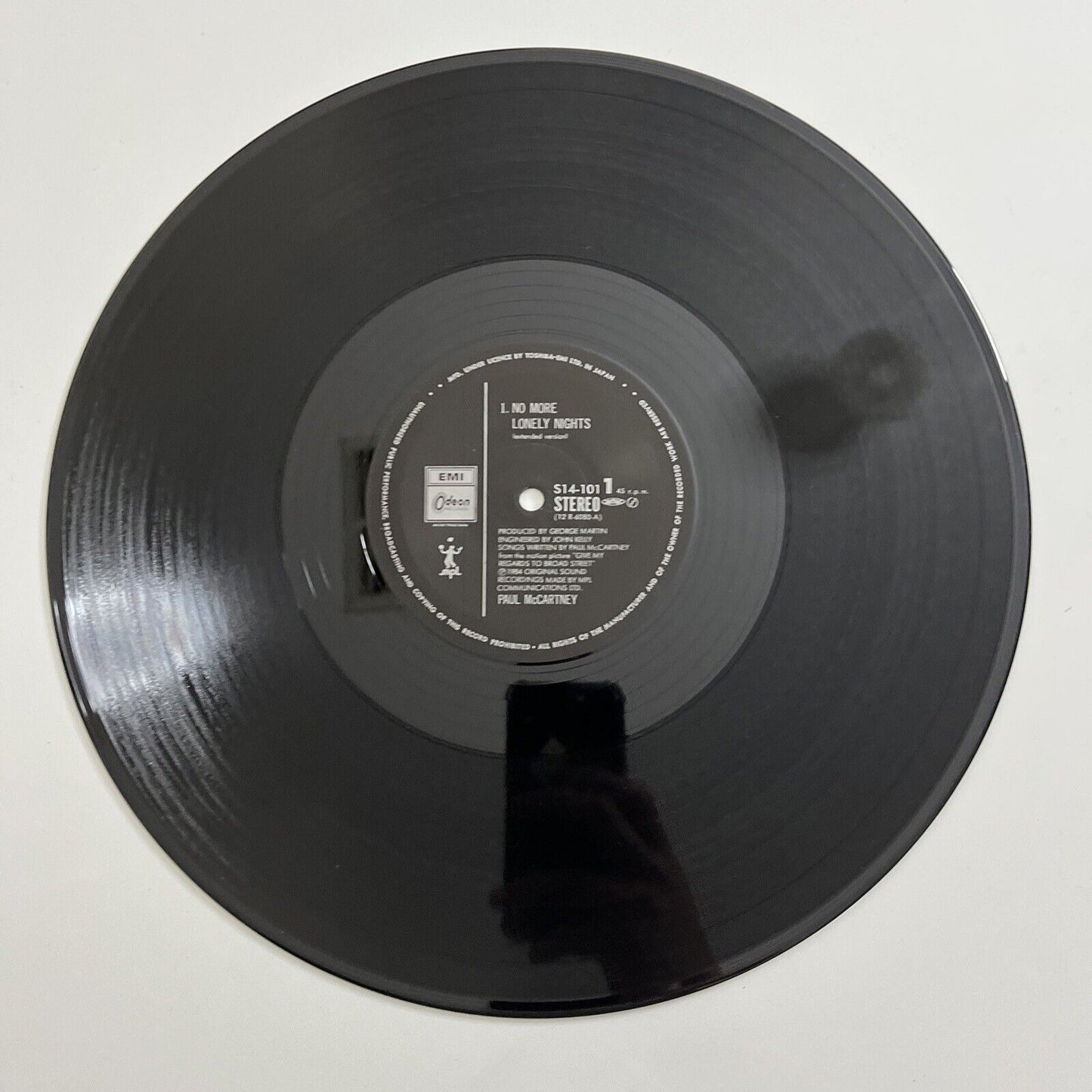 Paul McCartney - No More Lonely Nights 12" Vinyl Record 1984 45 RPM S14-101 Obi