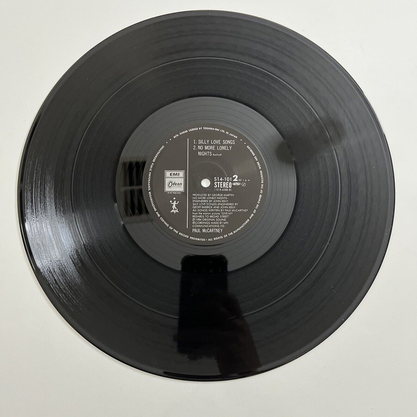 Paul McCartney - No More Lonely Nights 12" Vinyl Record 1984 45 RPM S14-101 Obi