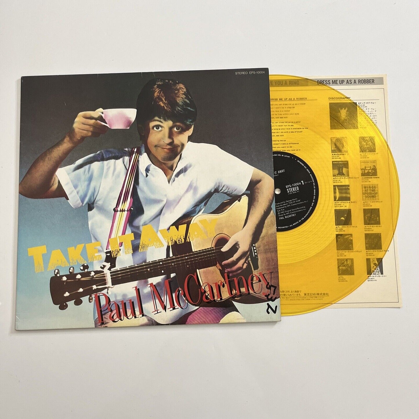 Paul McCartney - Take It Away 12" Yellow Vinyl 1982 Record 45 RPM EPS-10004