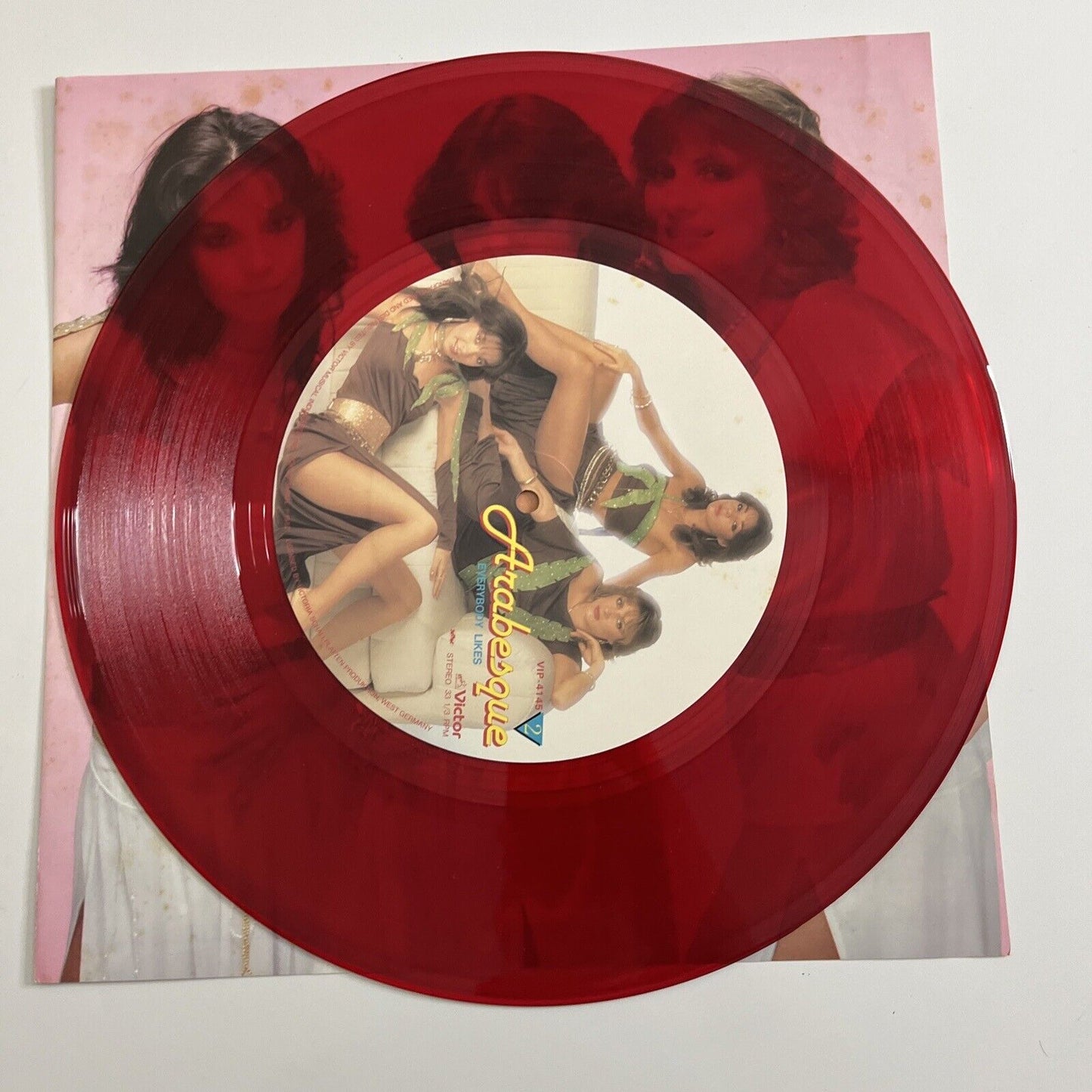 Arabesque – Everybody Likes Arabesque LP Red Vinyl Record 1982 Obi VIP-4145