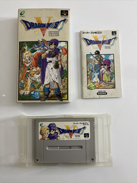 Dragon Quest V  Nintendo Super Famicom SNES NTSC-J JAPAN 1992 Game Box Complete
