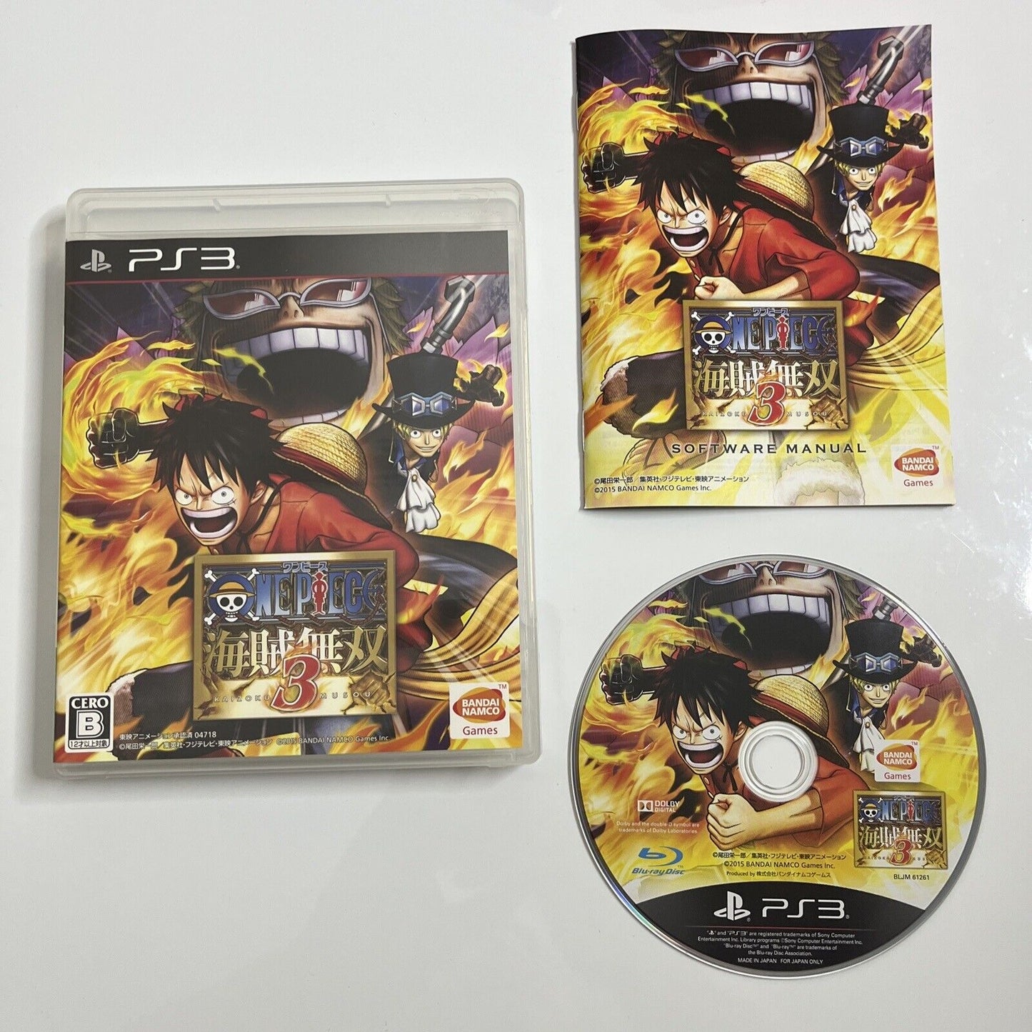 One Piece Kaizoku Musou 3  Sony PlayStation 3 PS3 JAPAN Game Complete