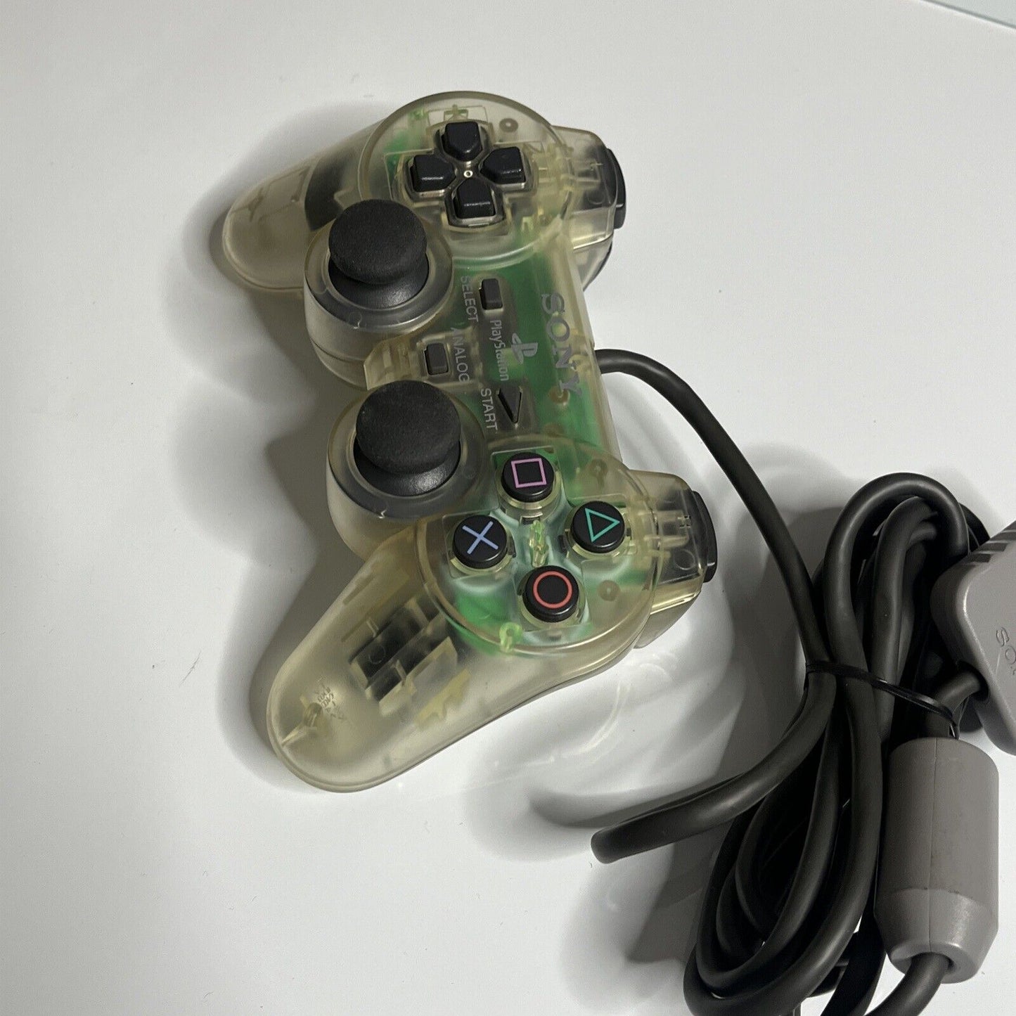 Authentic Sony PlayStation Dual Shock Controller Clear Transparent Genuine