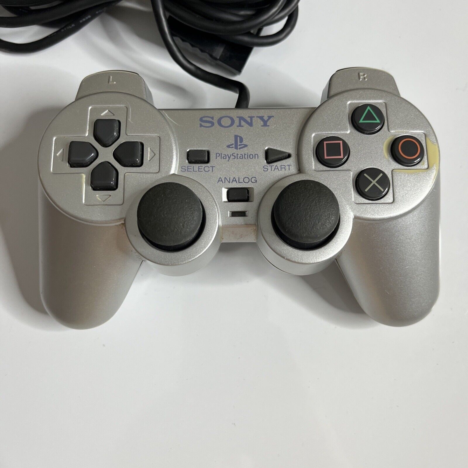 Sony PS2 Dualshock PlayStation Controller Silver SCPH-10010