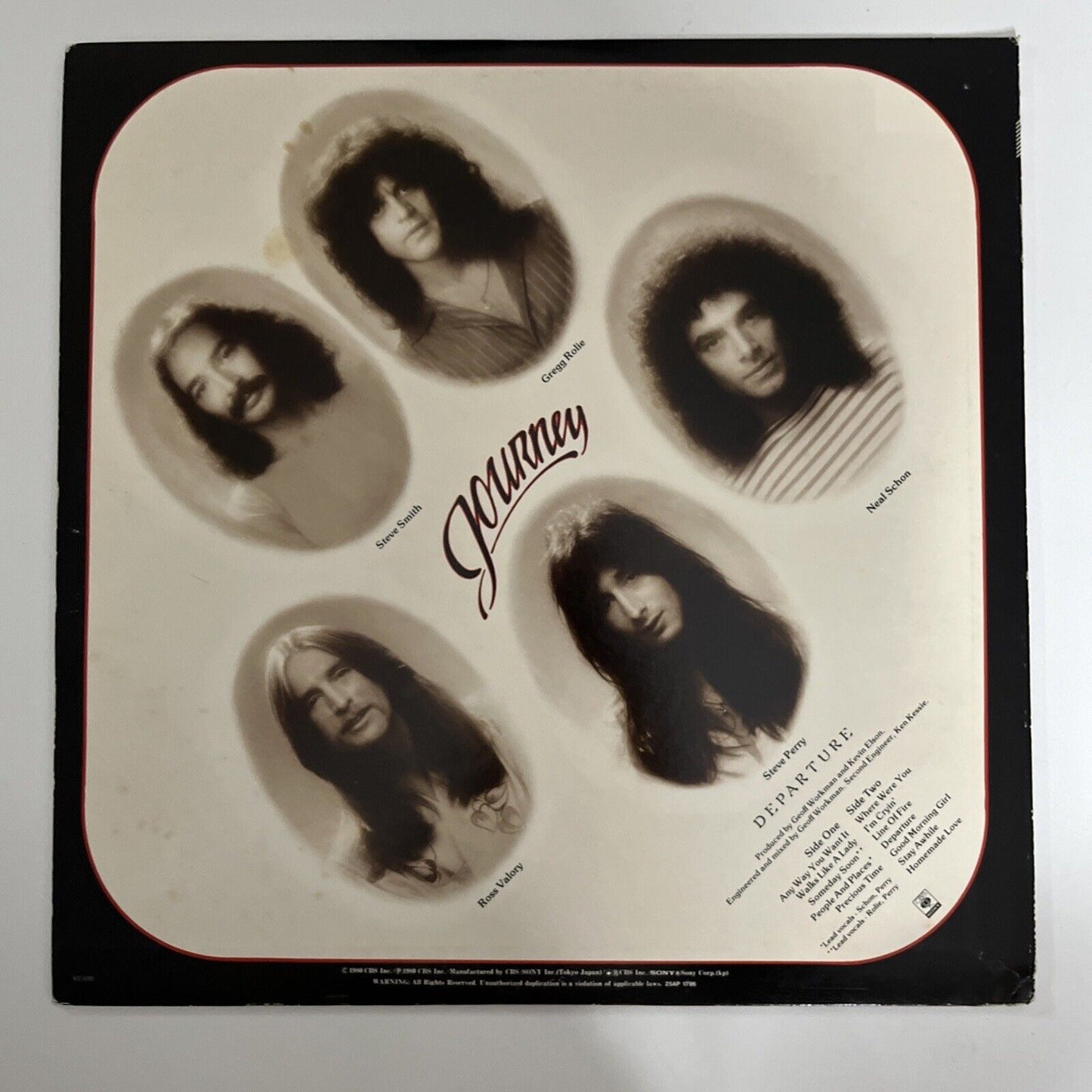 Journey - Departure LP 1980 Vinyl Record 25AP 1796 with Inserts