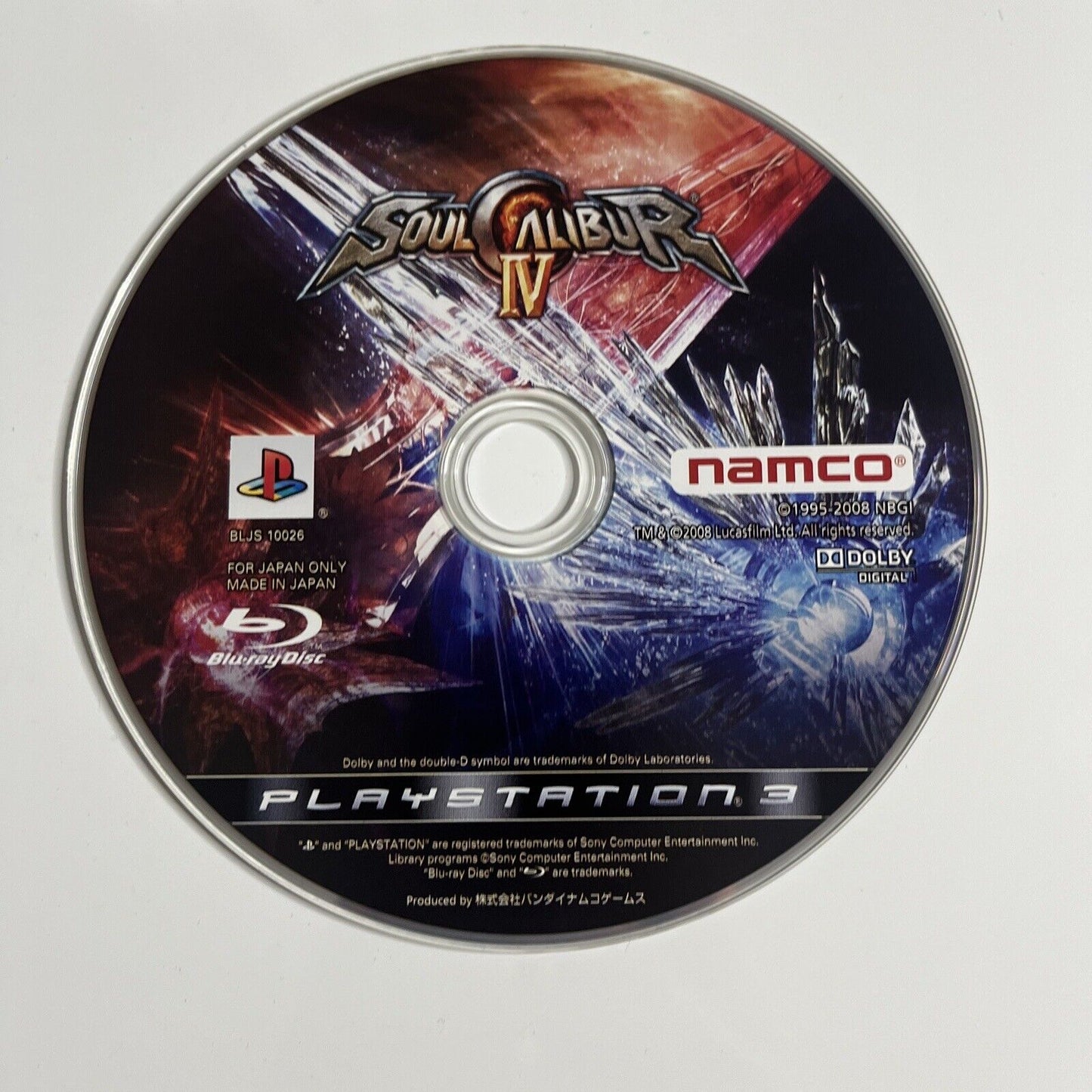 Soul Calibur IV Sony PlayStation 3 PS3 JAPAN Namco Fighting Game Complete