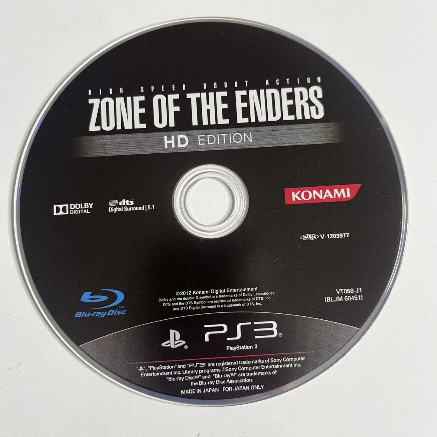 Zone Of The Enders HD Edition Sony PlayStation 3 PS3 JAPAN Konami Game Complete