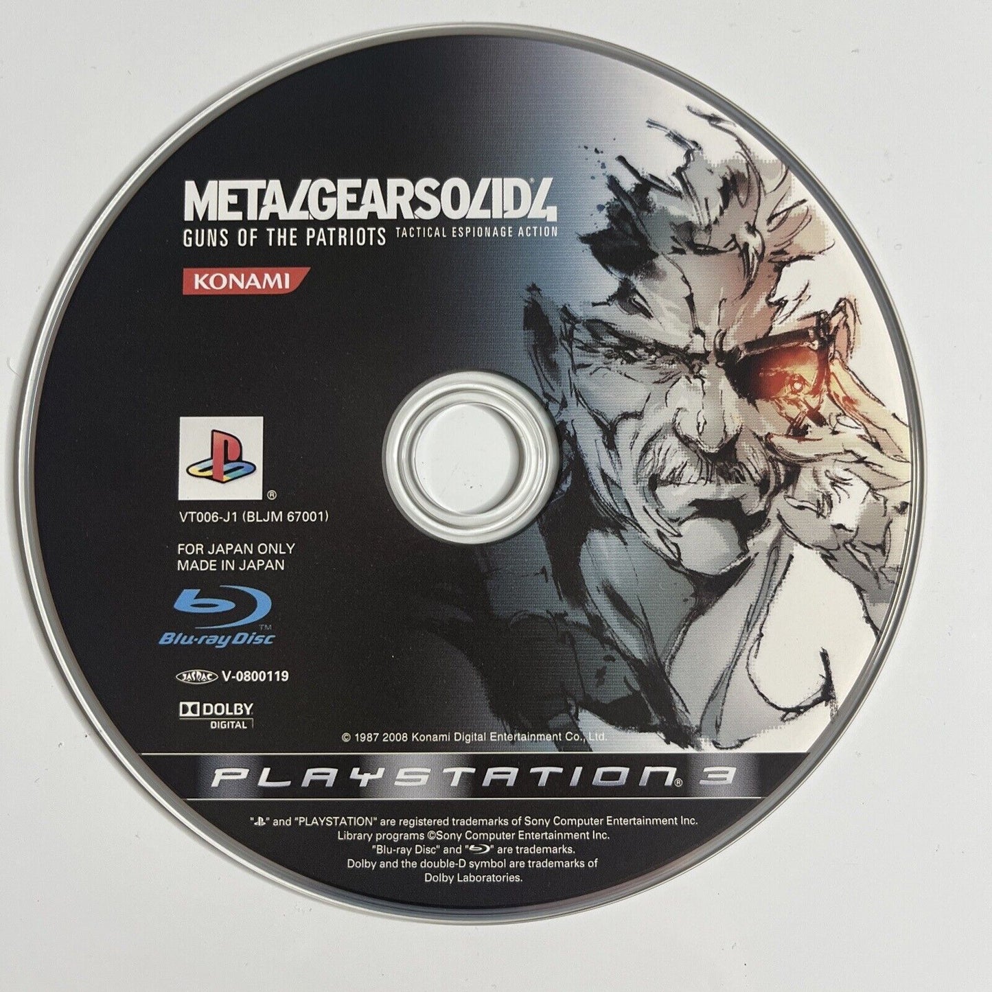 Metal Gear Solid 4: Guns of the Patriots Sony PlayStation 3 PS3 JAPAN Complete