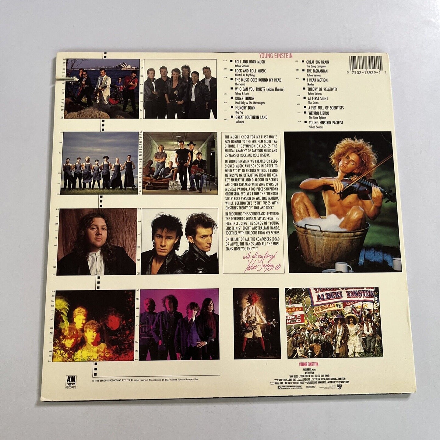 Young Einstein Original Film Soundtrack LP 1988 Vinyl Record SP 3929