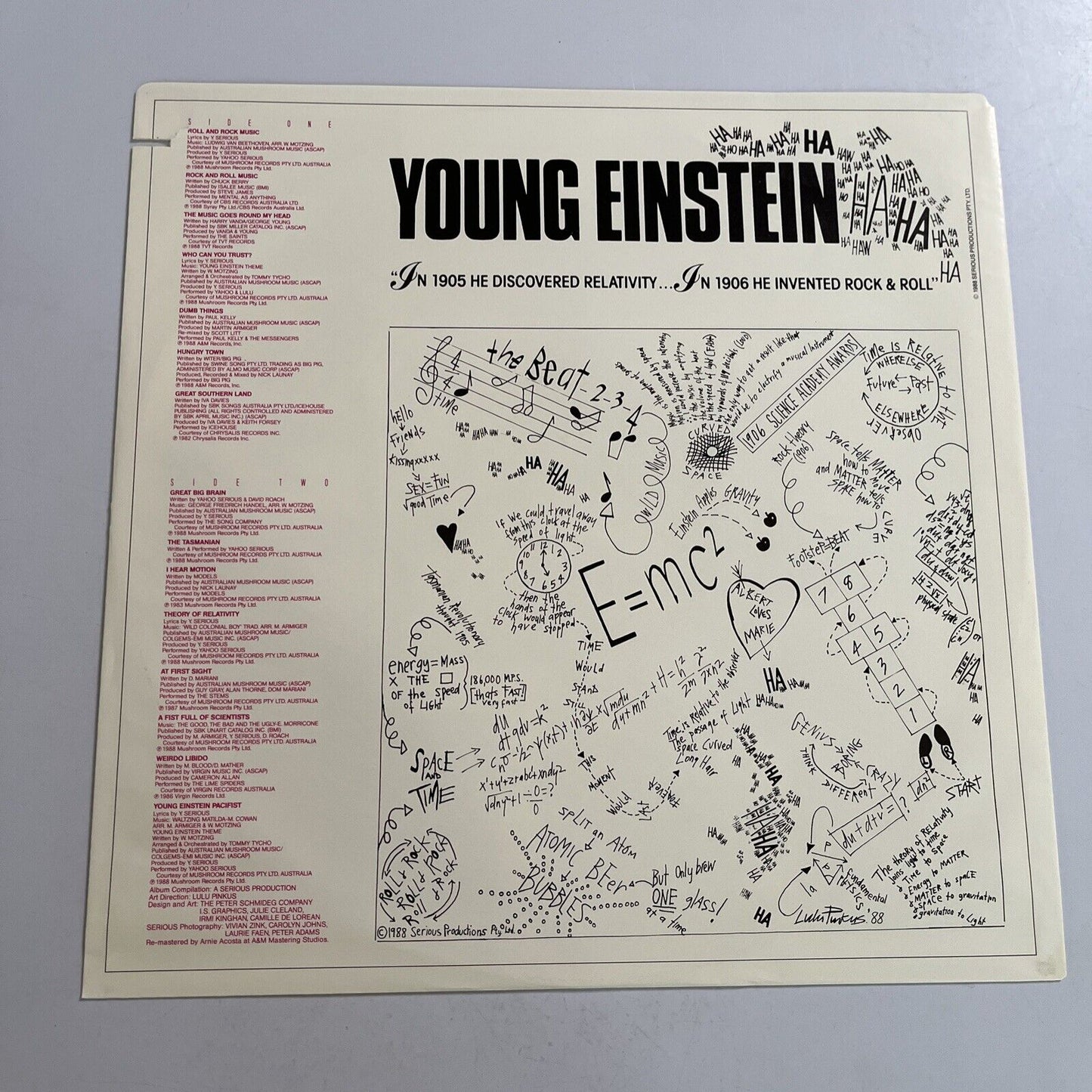 Young Einstein Original Film Soundtrack LP 1988 Vinyl Record SP 3929