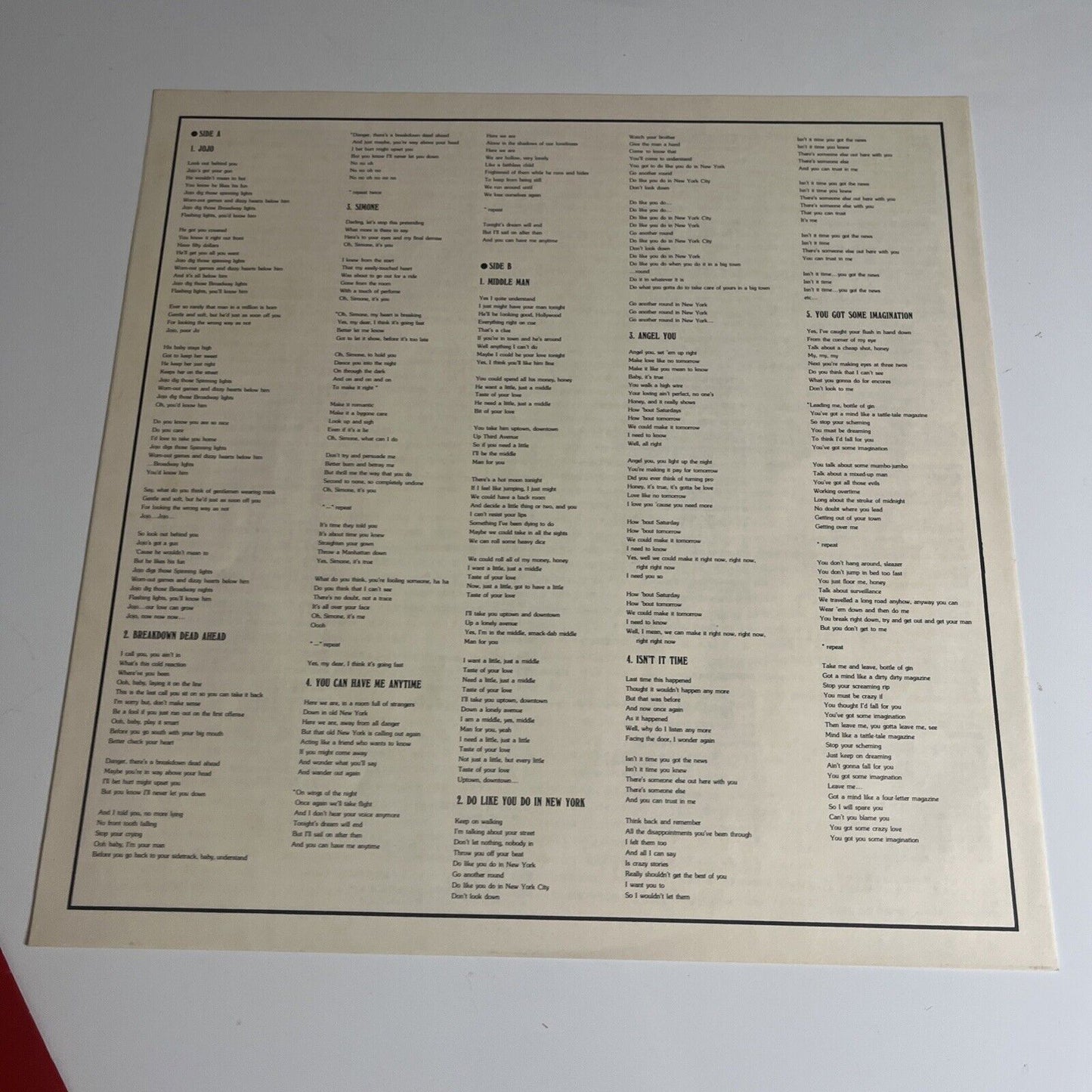 Boz Scaggs – Middle Man LP 1980 Vinyl Records 25AP 1760