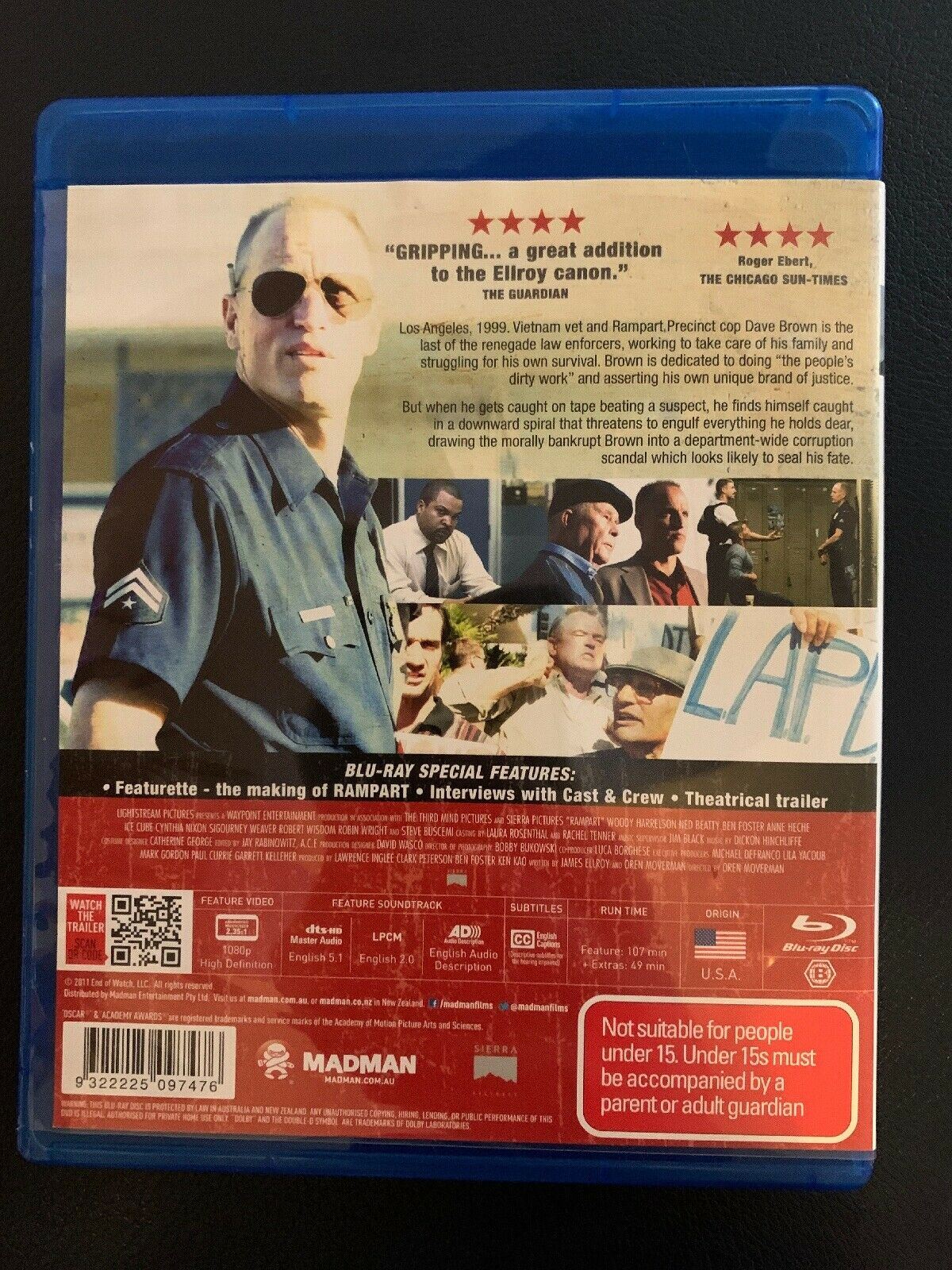 Rampart (Blu-ray, 2012) Woody Harrelson, Ben Foster, Sigourney Weaver, Steve Bu