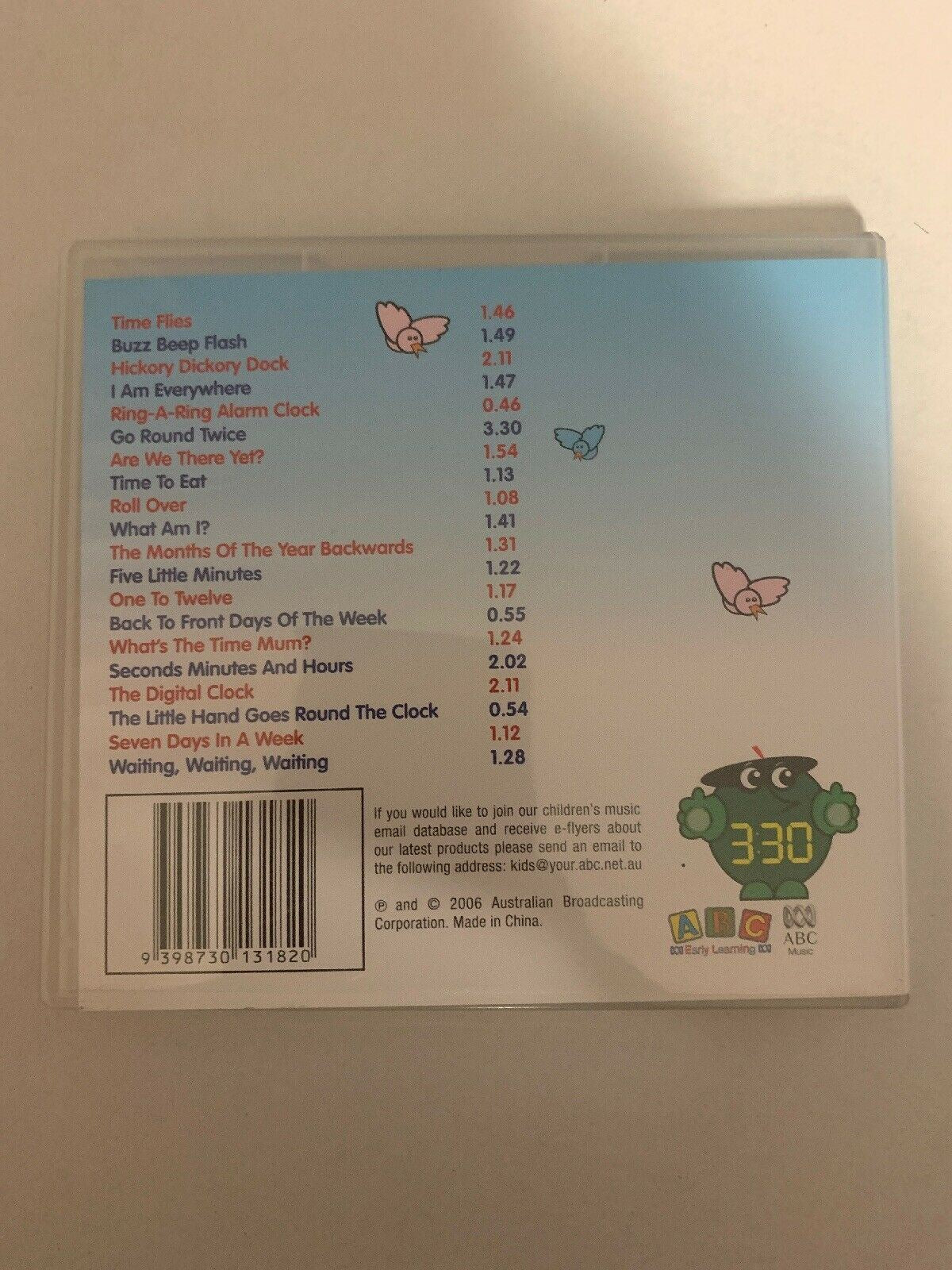 Hickory Dickory Dock Songs For Telling The Time CD 2006 Alarm Clock ABC For Kids