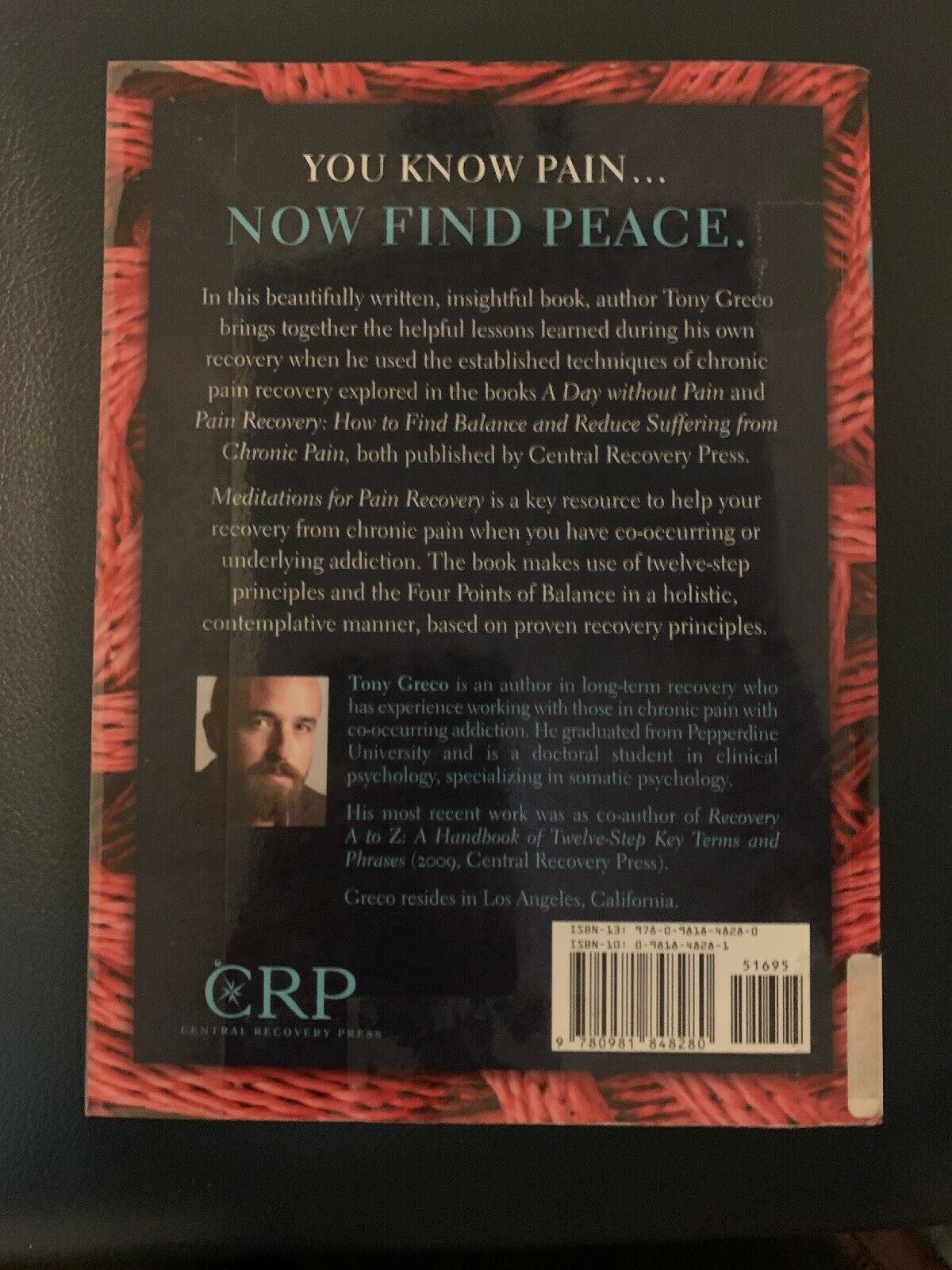 Meditations for Pain Recovery by Tony Greco (Paperback, 2010) Pain Relief Treat