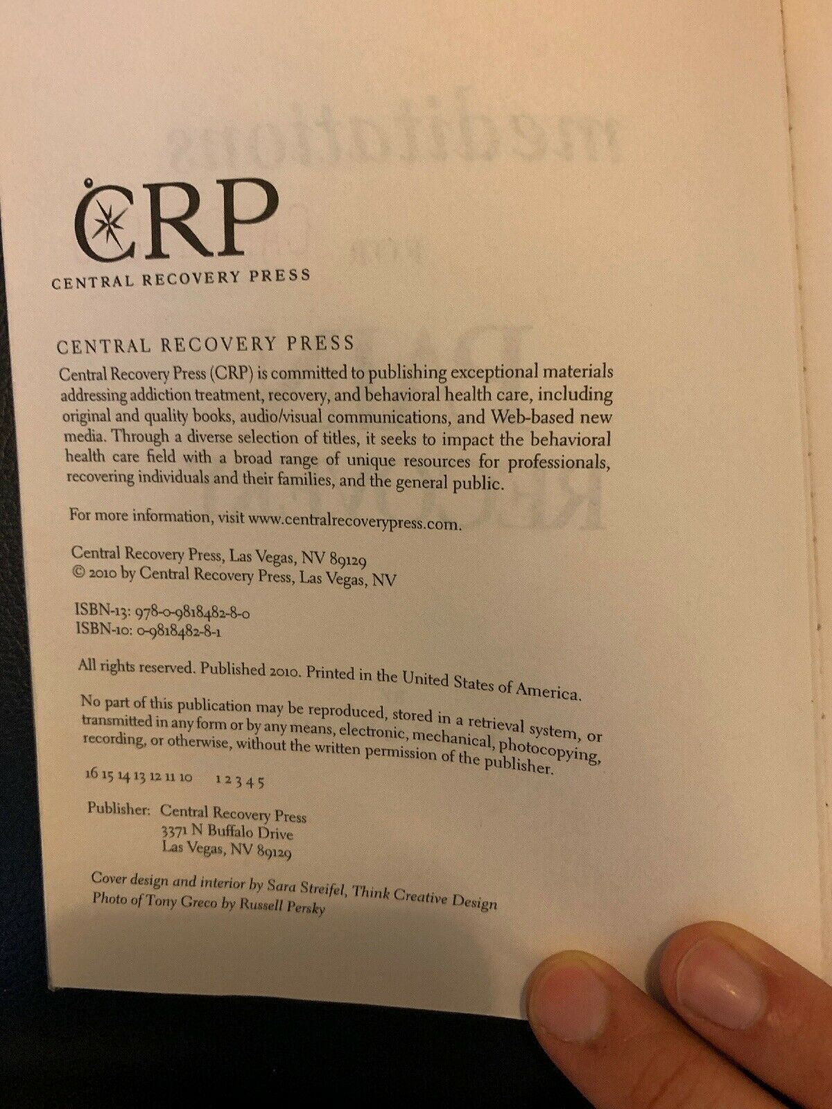 Meditations for Pain Recovery by Tony Greco (Paperback, 2010) Pain Relief Treat