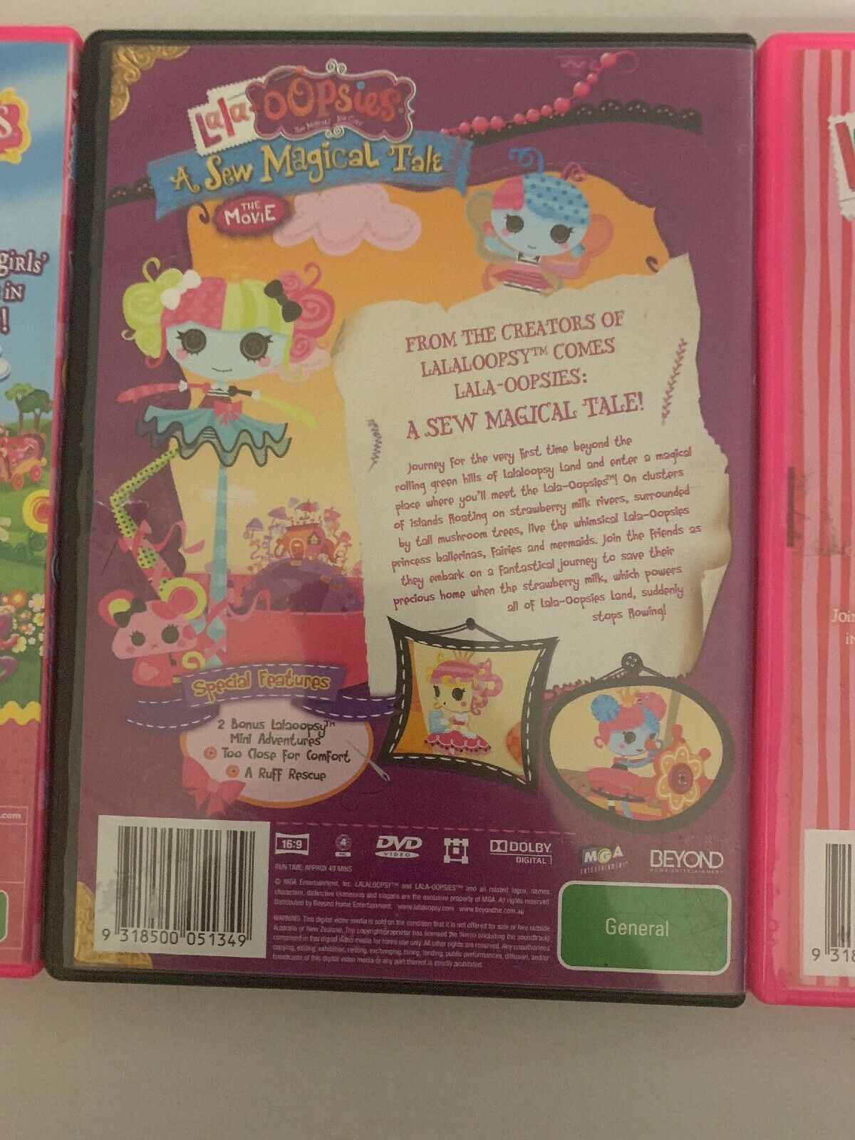 Lalaloopsy Ponies X3 DVD - The Big Show (DVD, 2014) Sew Magical Tale, Sew Cute