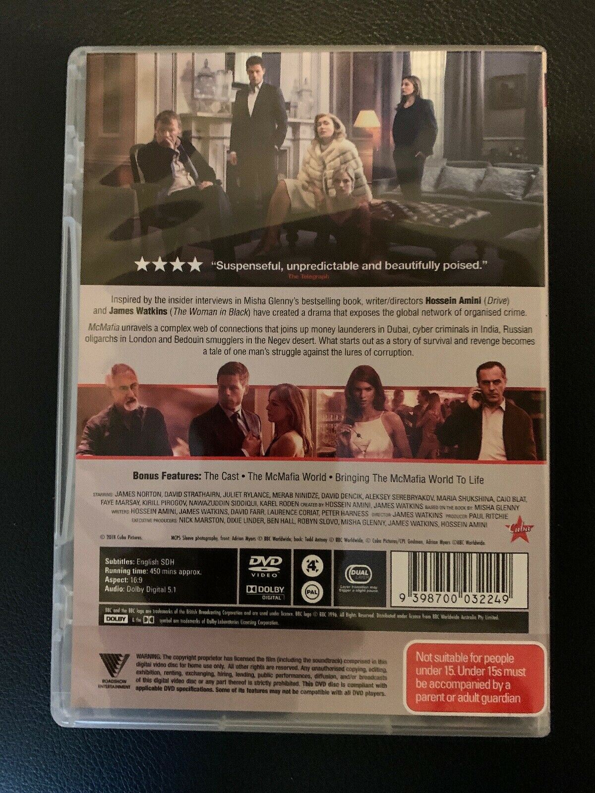 McMafia (DVD, 2018) David Strathairn, James Norton, Juliet Rylance. BBC Region 4