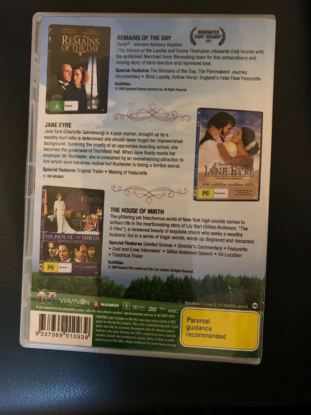 The Majestic Collection - Remains Of The Day/ Jane Eyre / House Of Mirth DVD