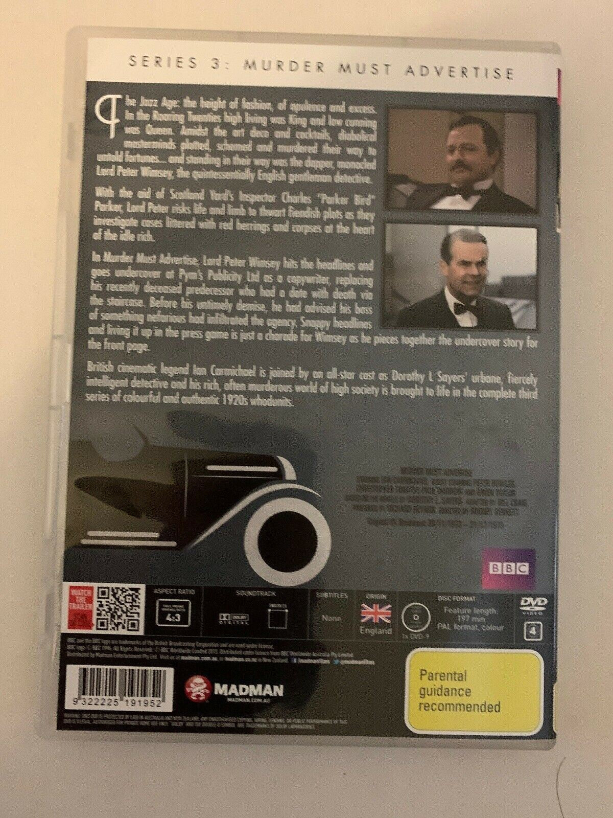 Lord Peter Wimsey : Series 3 BBC DVD Region 4 Aussie Seller