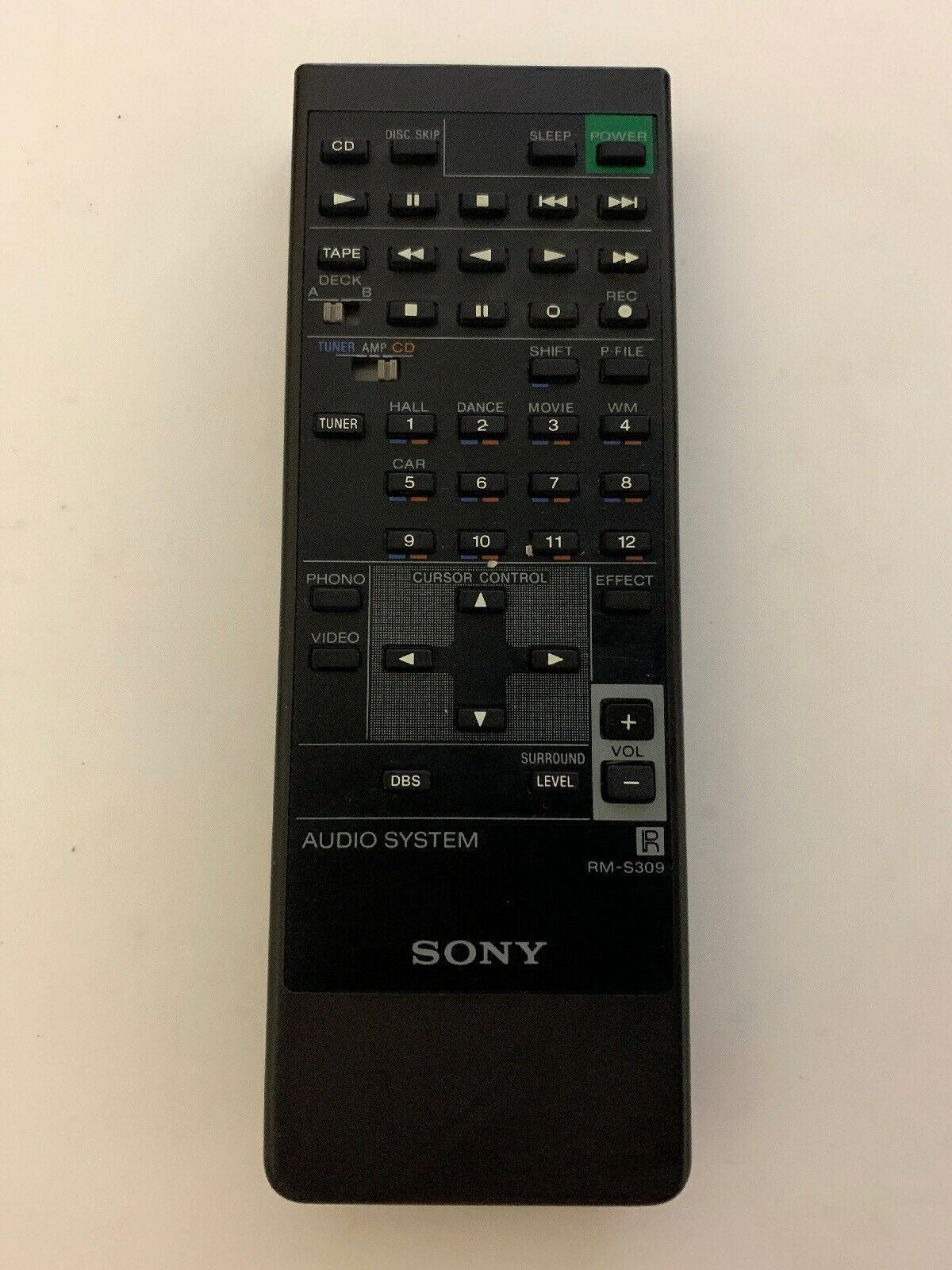 Genuine Sony RM-S309 Remote Control (Missing Battery Lid) Audio System Remote