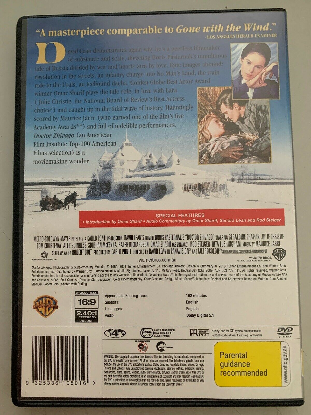 Doctor Zhivago - Classic Collection (DVD, 1965) Region 4