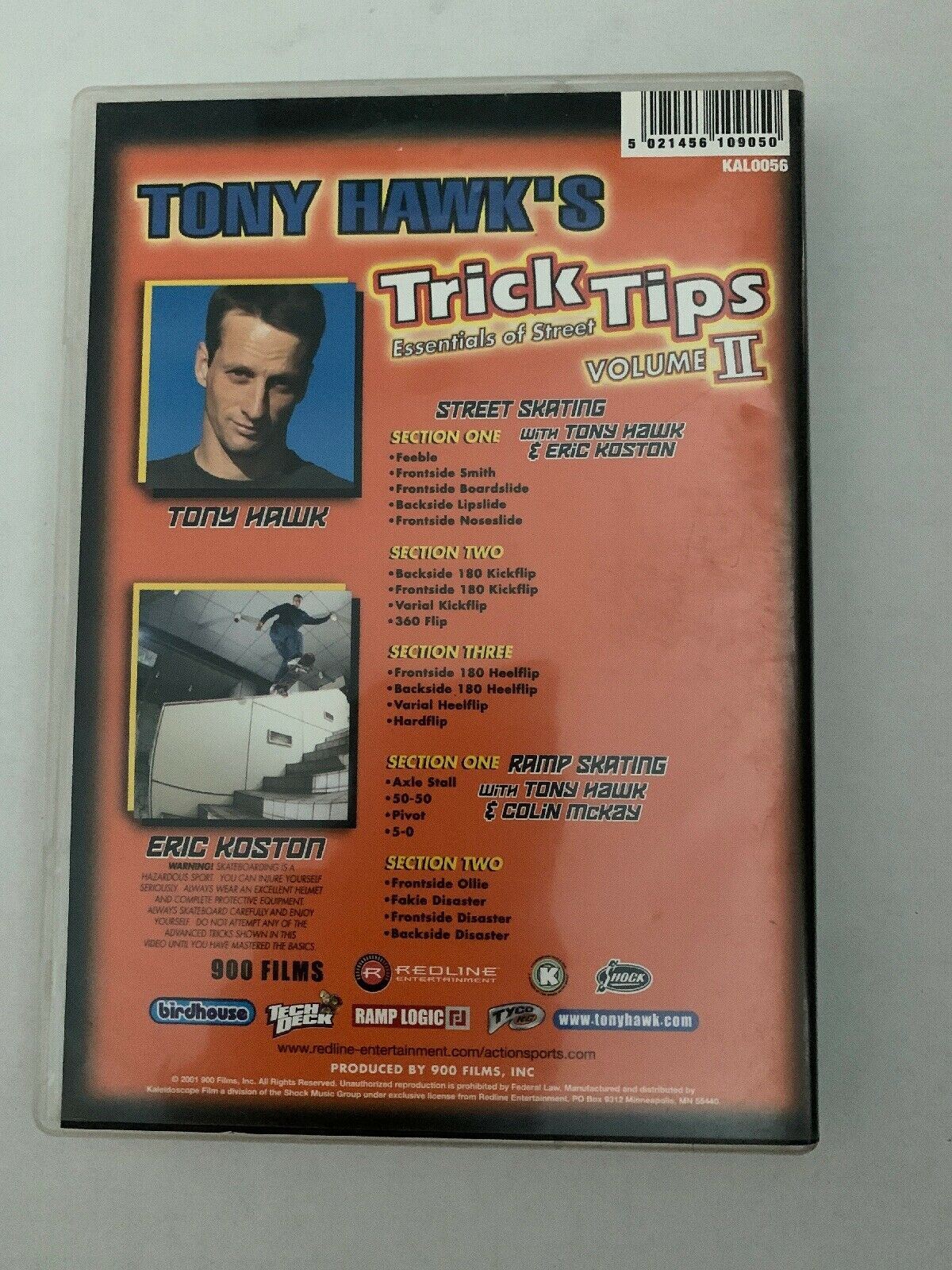 Tony Hawk's Trick Tips Volume 2 - Essentials of the Street DVD Region FREE