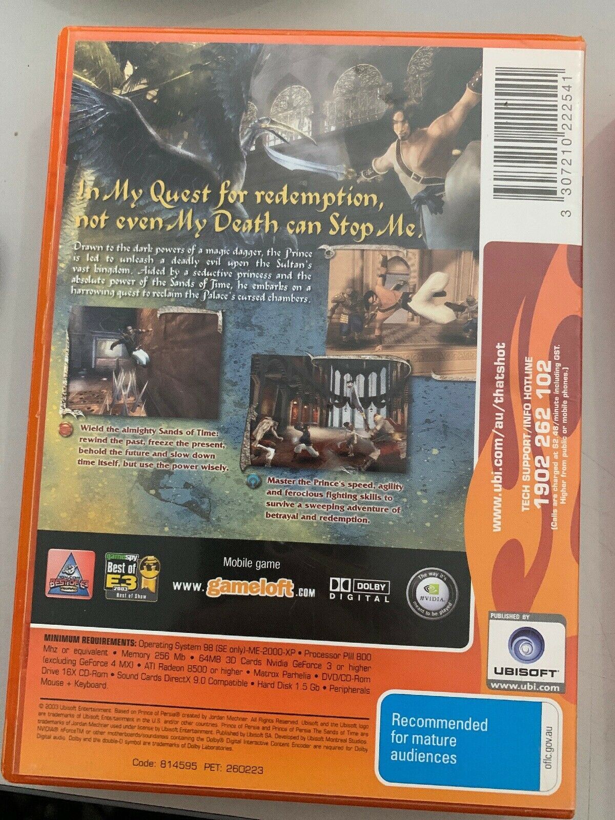 2x Prince of Persia: Warrior Within & The Sands Of Time - PC DVD Action Game
