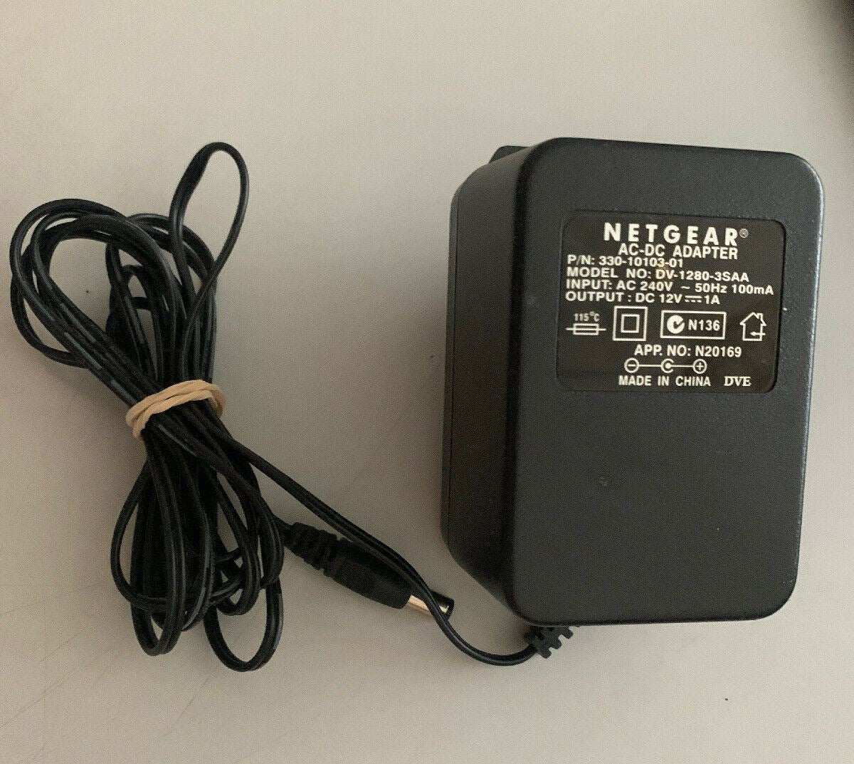 Genuine NETGEAR AC-DC Adapter Charger DV-1280-3SAA 12V 1A