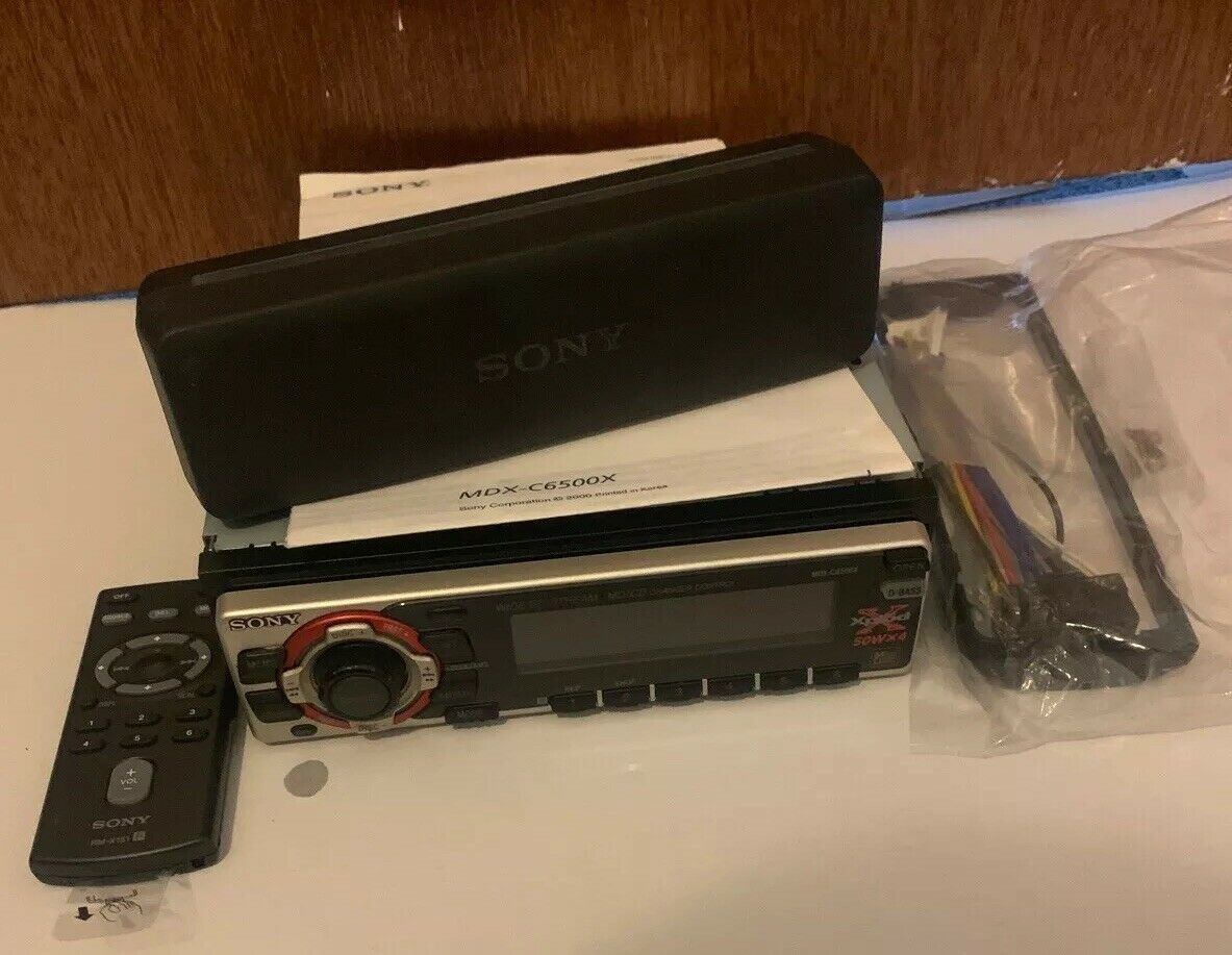 Sony MDX-C6500X MiniDisc FM/AM Dash Receiver Player For Car with Remote & Manual
