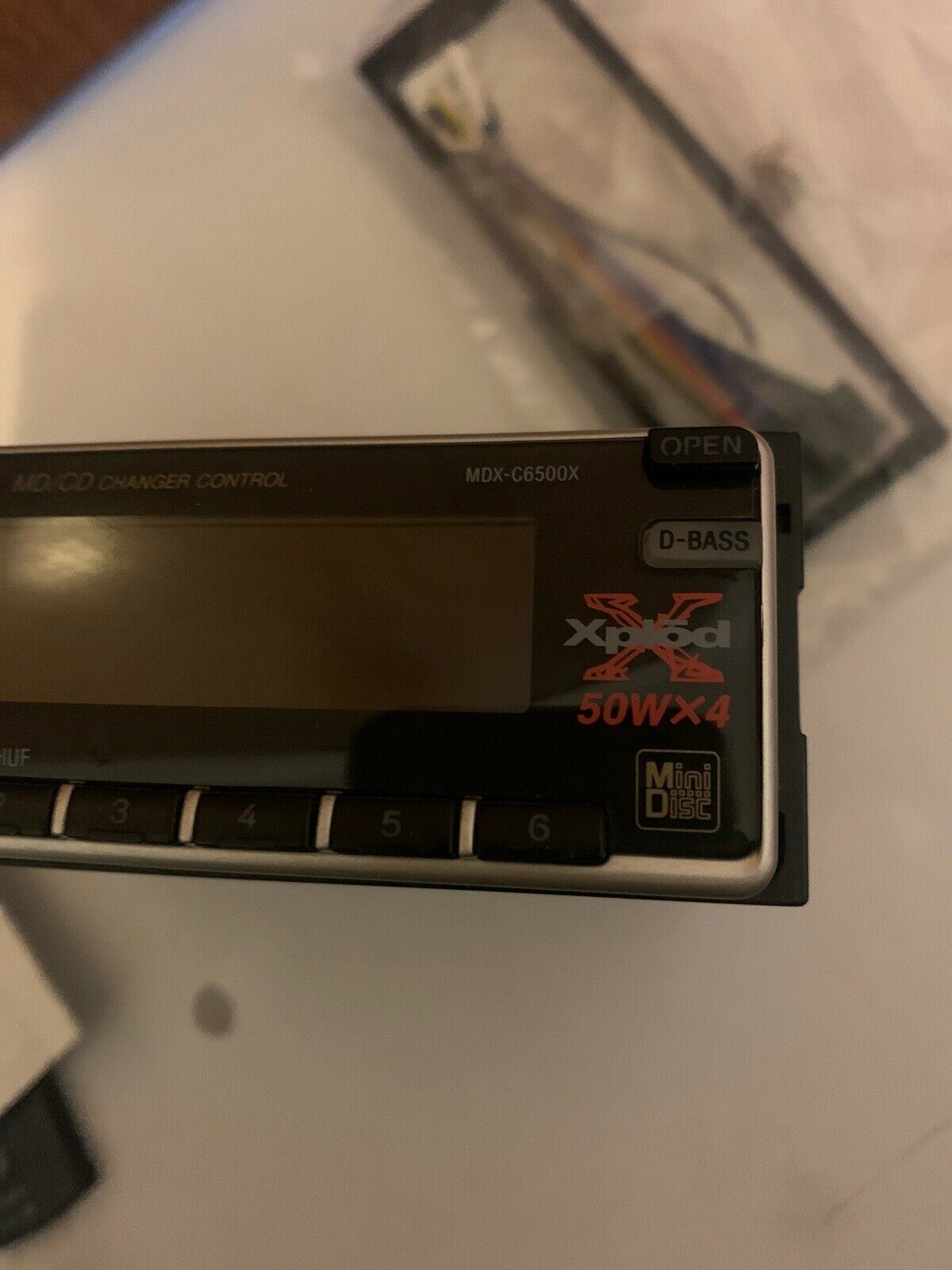 Sony MDX-C6500X MiniDisc FM/AM Dash Receiver Player For Car with Remote & Manual