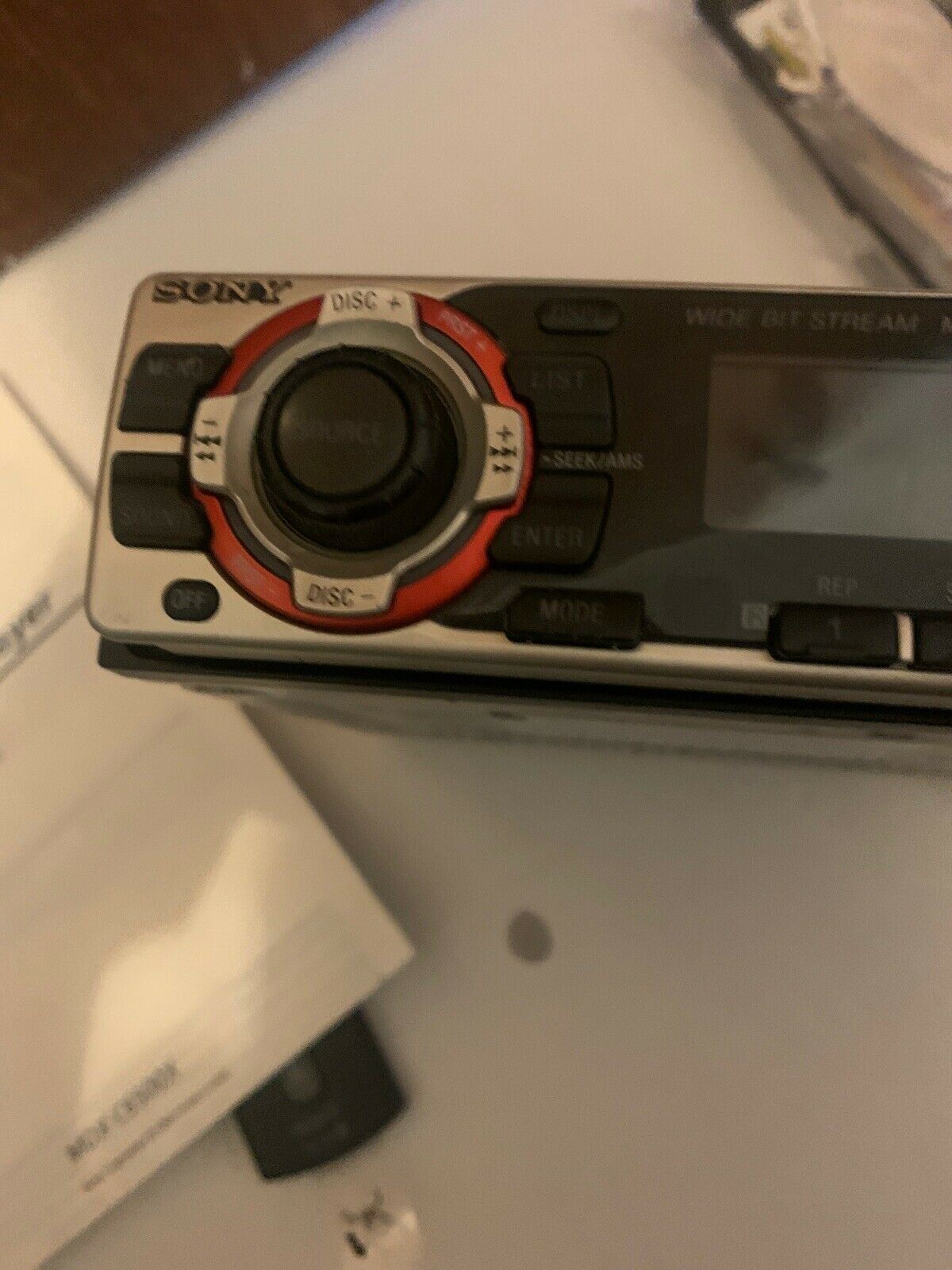 Sony MDX-C6500X MiniDisc FM/AM Dash Receiver Player For Car with Remote & Manual