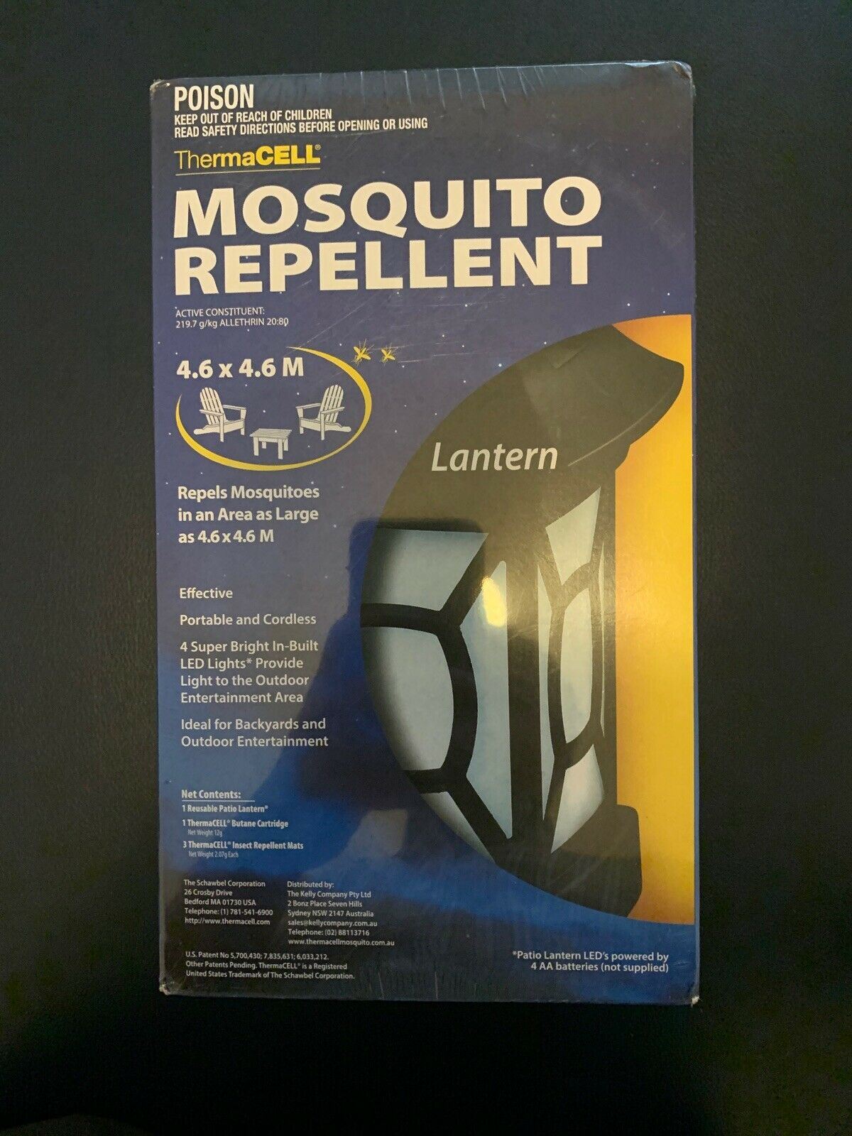 *New & Sealed* Thermacell Mosquito Repellant Lantern Repels Mosquitoes 4.6x4.6m