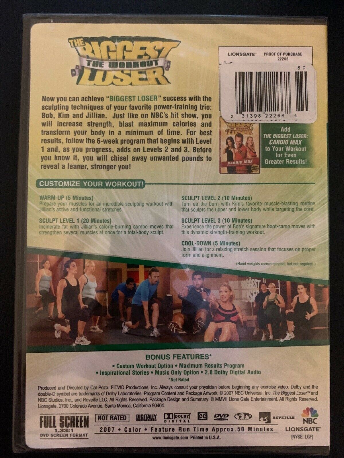 The Biggest Loser Workout (DVD, 2006) NBC Region 1 - Brand New Sealed