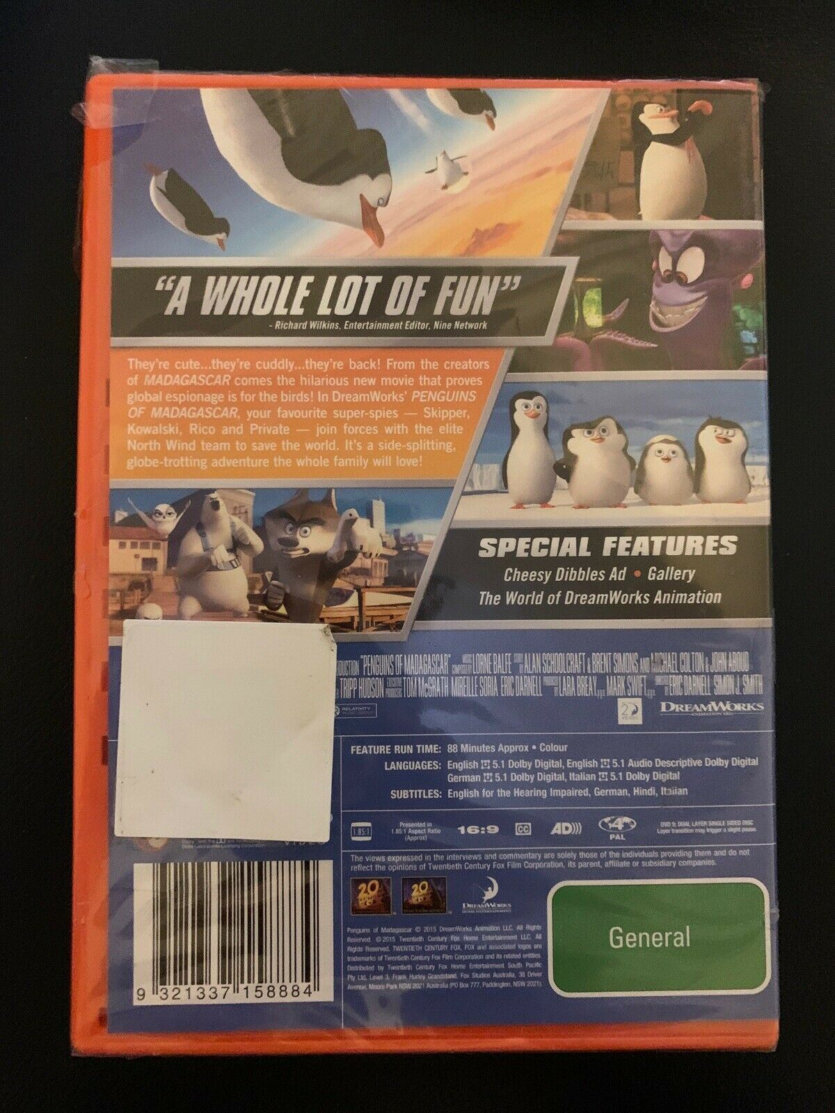 Penguins Of Madagascar - The Movie (DVD) *Brand New Sealed* Region 4