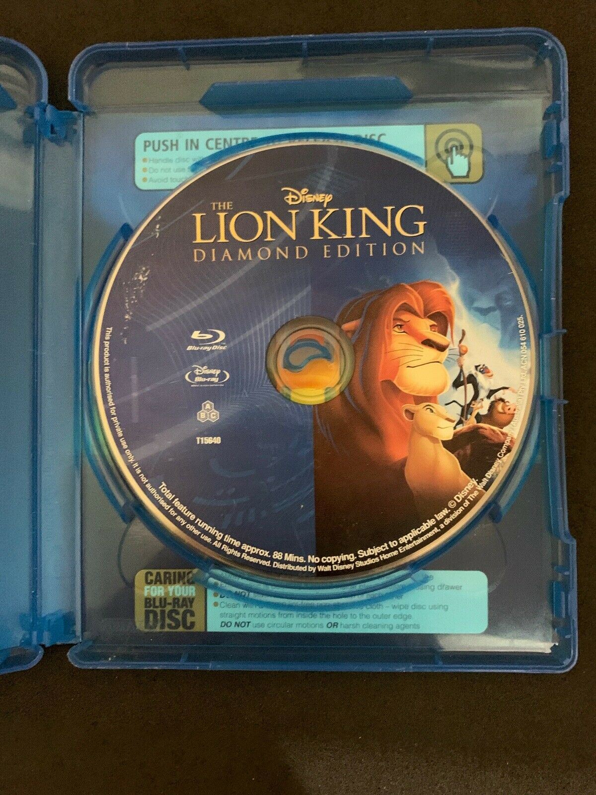 The Lion King - Diamond Edition (Blu-ray, 1994, 2-Disc Set) Region B
