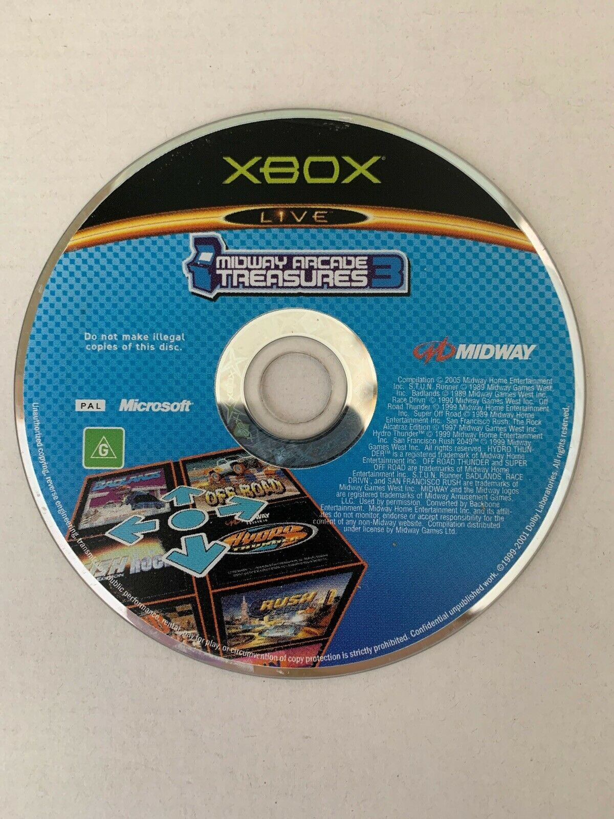 Midway Arcade Treasures 3 (Microsoft Xbox, 2005) - FREE Aus Postage