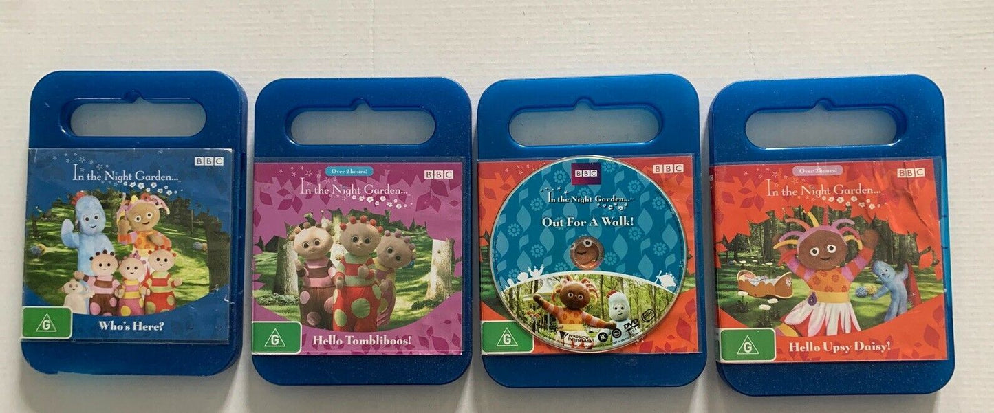 In the Night Garden 4x DVD Set - Hello Tombliboos! Upsy Daisy, Out For A Walk