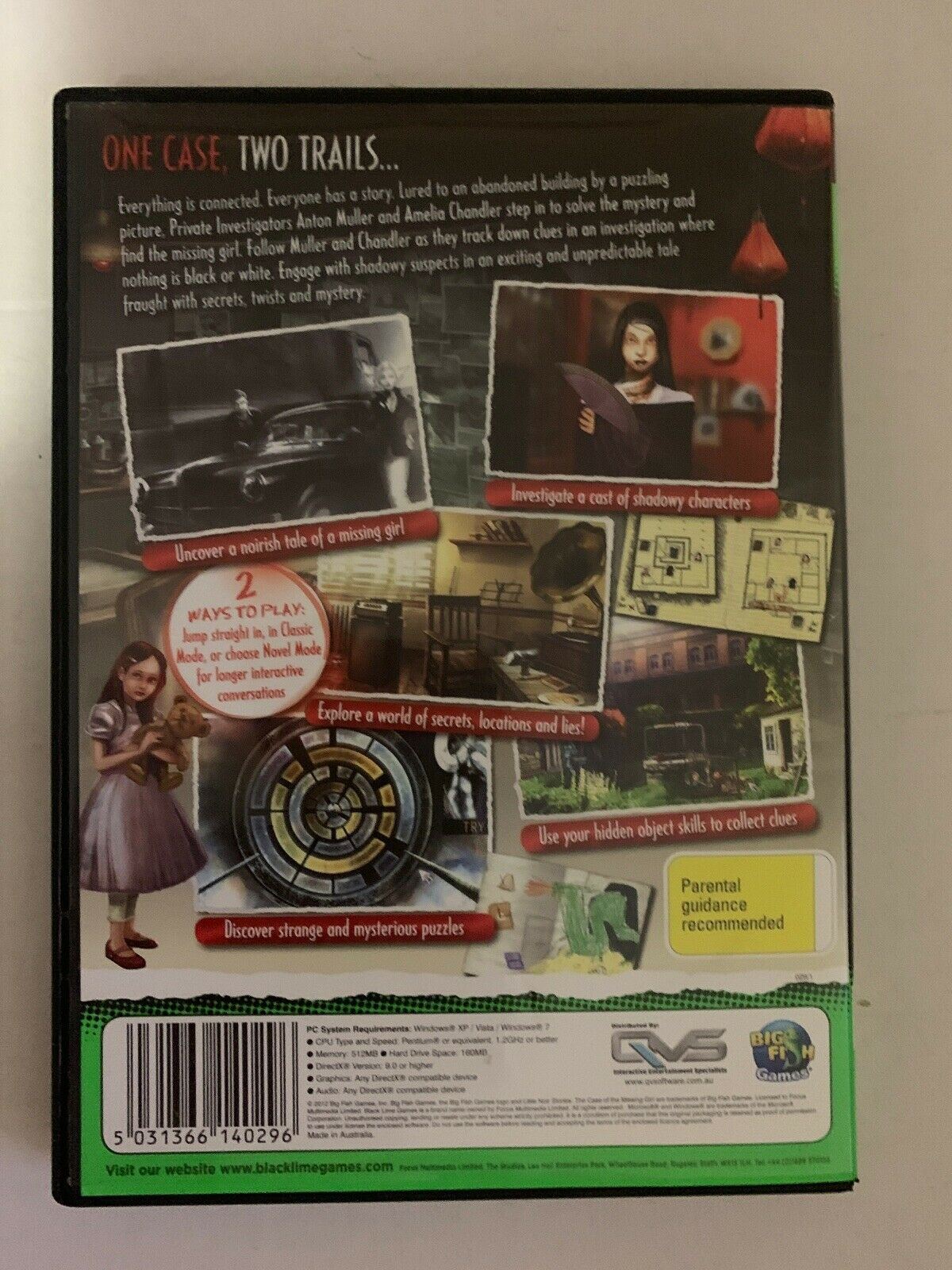Little Noir Stories: The Case Of The Missing Girl - Hidden Object Game PC CDROM