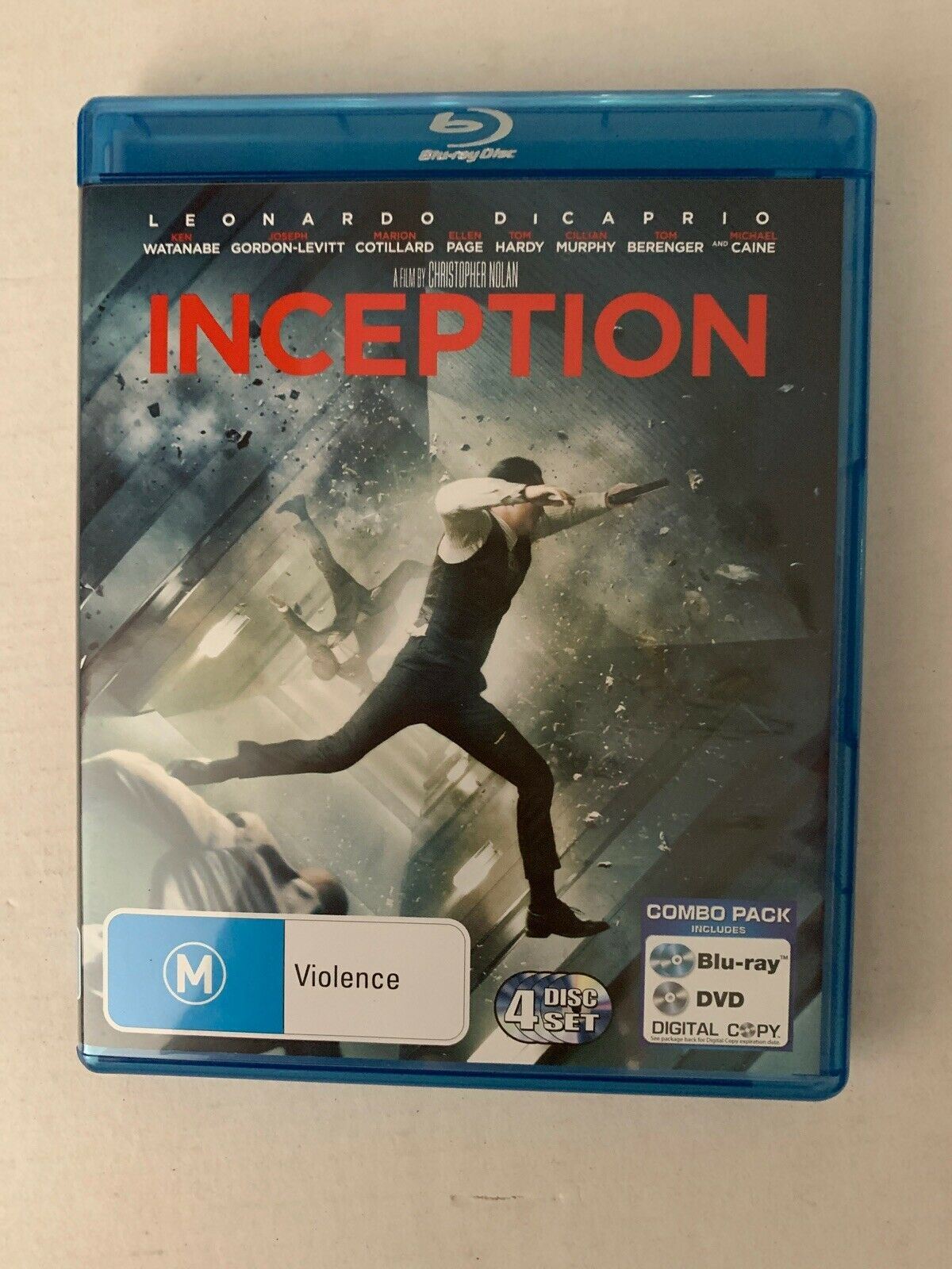 Inception - Combo Pack - Bluray, DVD & Digital Copy 4-Discs Set Region B