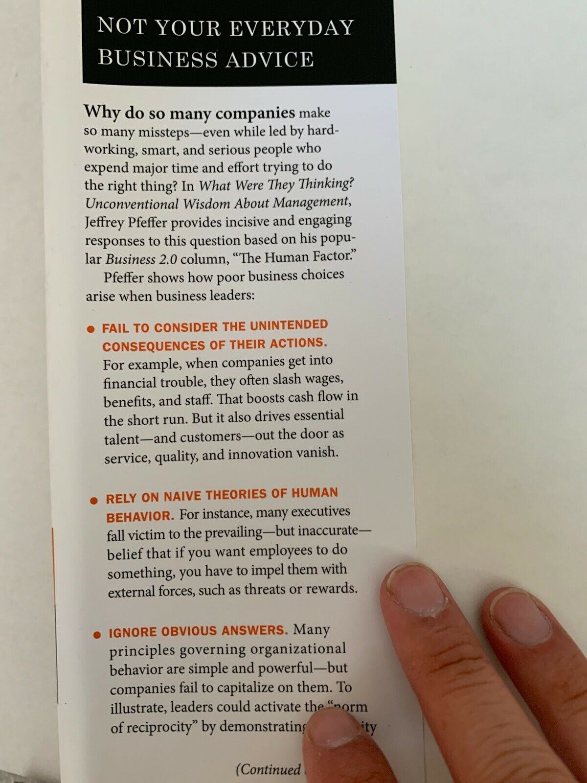 What Were They Thinking? Unconventional Wisdom about Management. Jeffrey Pfeffer