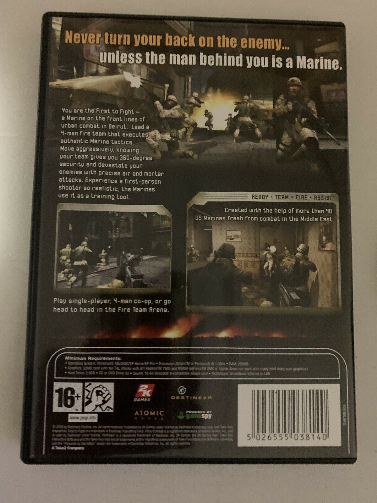 First To Fight - United States Marines PC CDROM 2005 With Manual