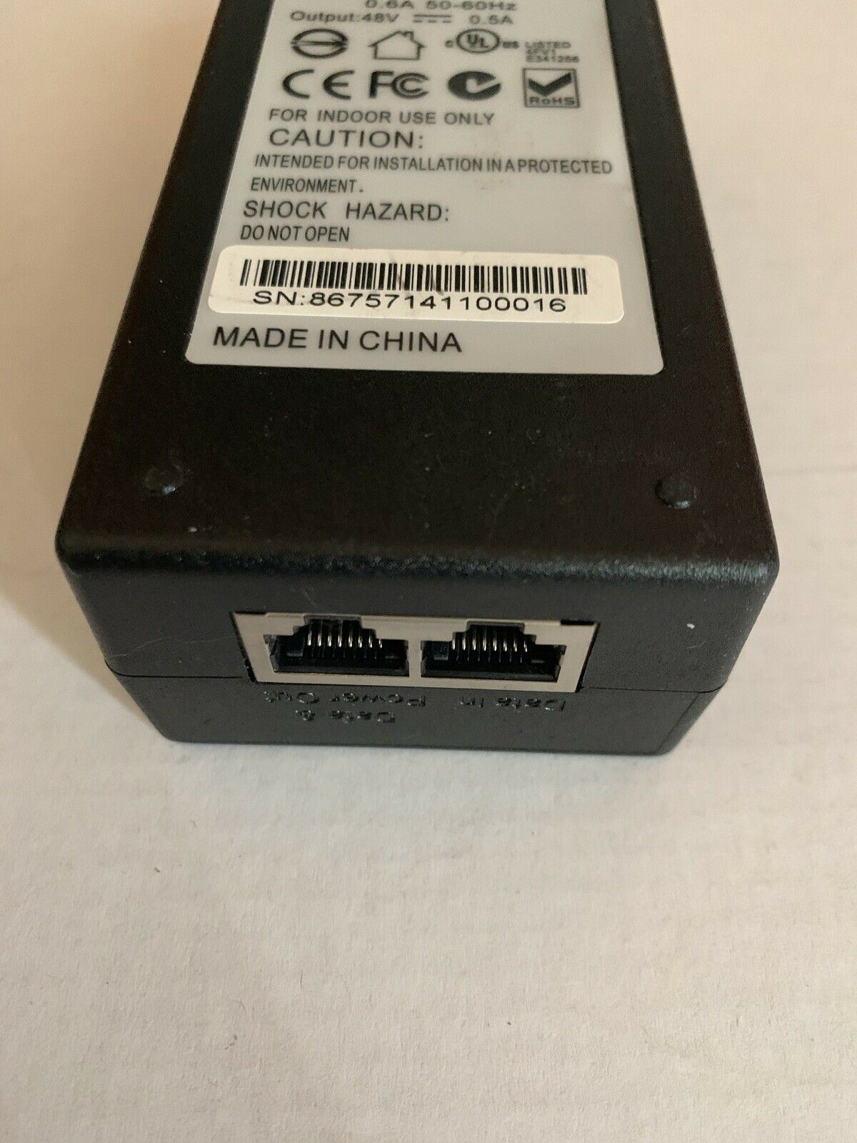 VX-Pi100 Versa Technology Power Over Ethernet (PoE) Injector IEEE 802.3af